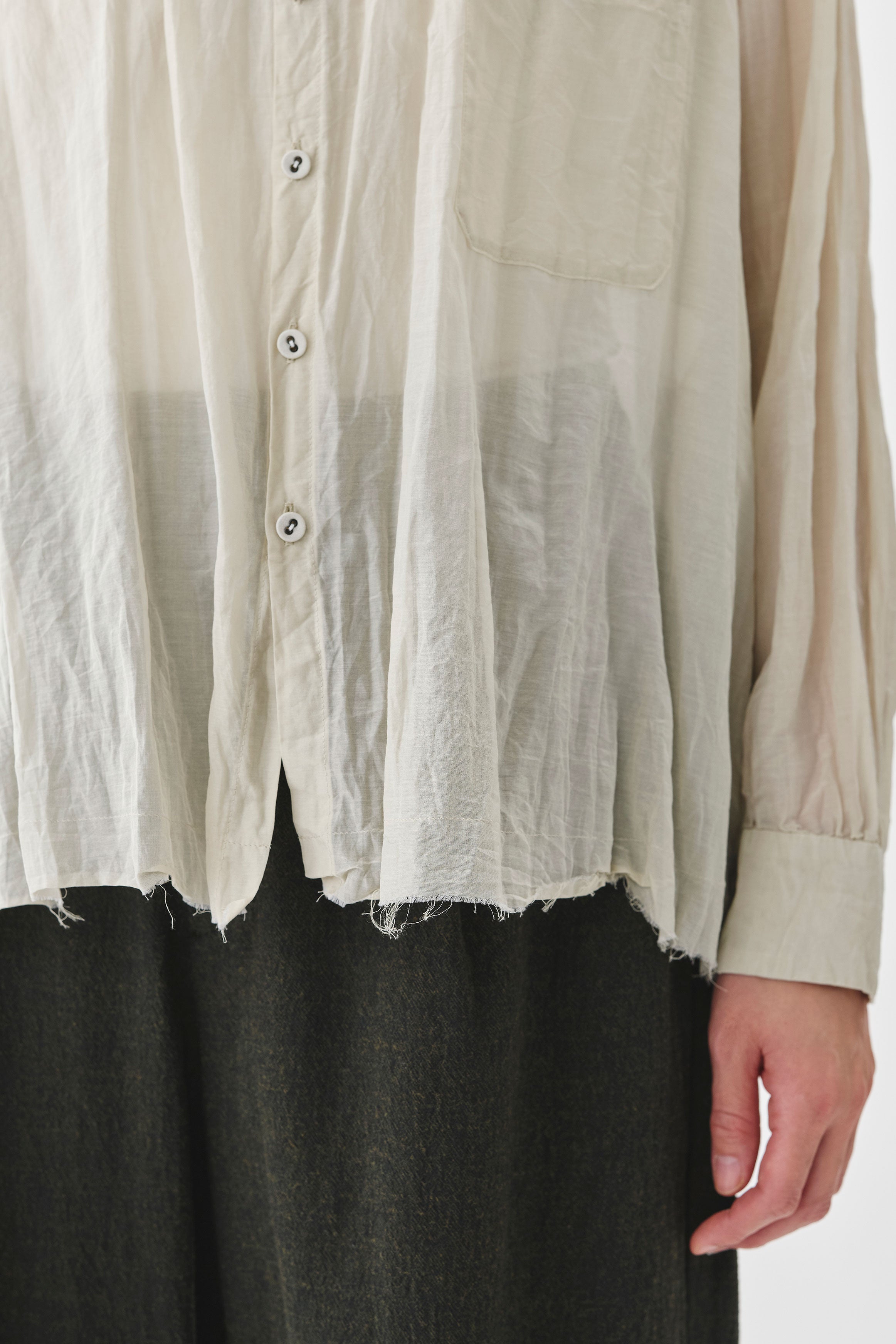 cotton silk blouse ivory