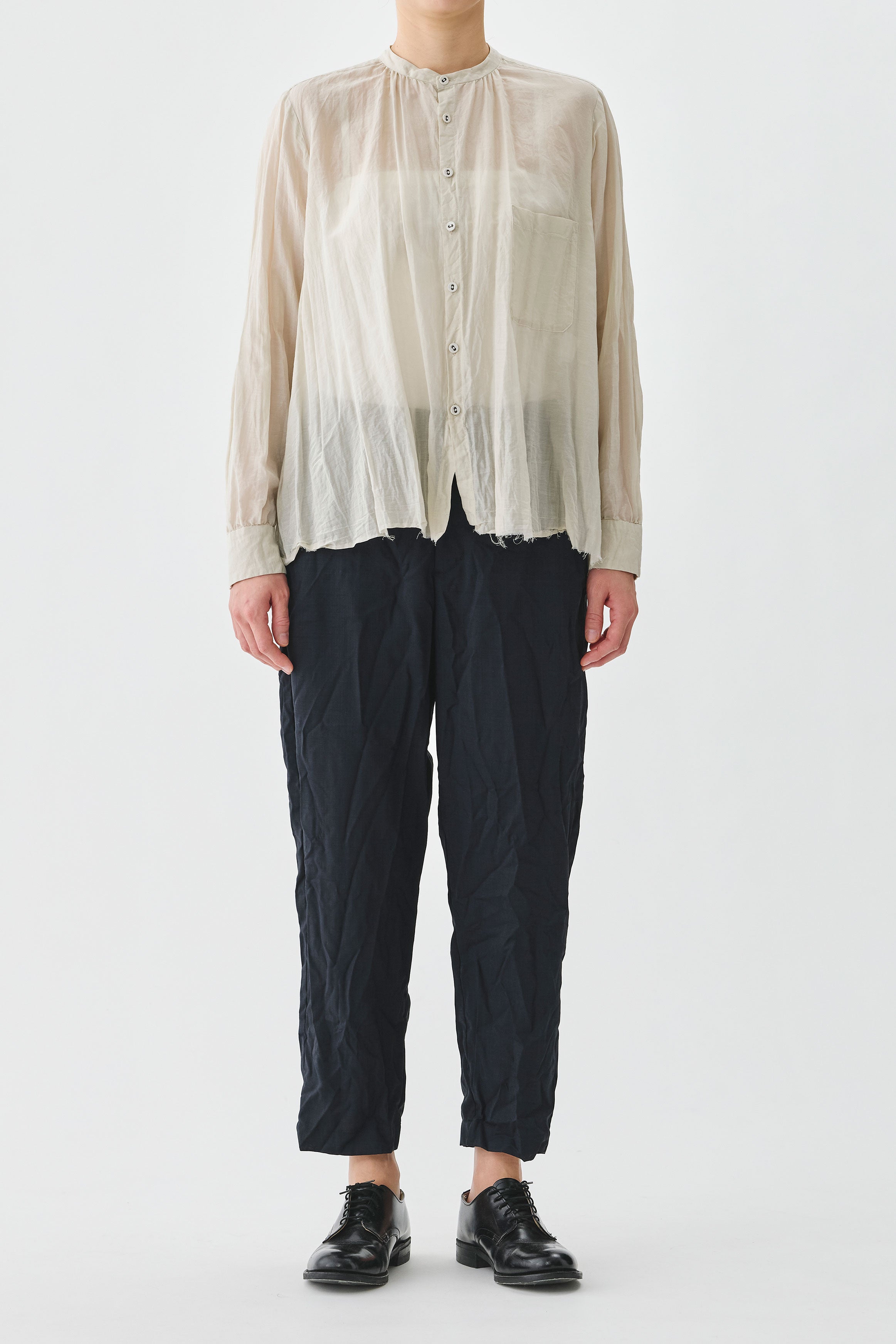 cotton silk blouse ivory