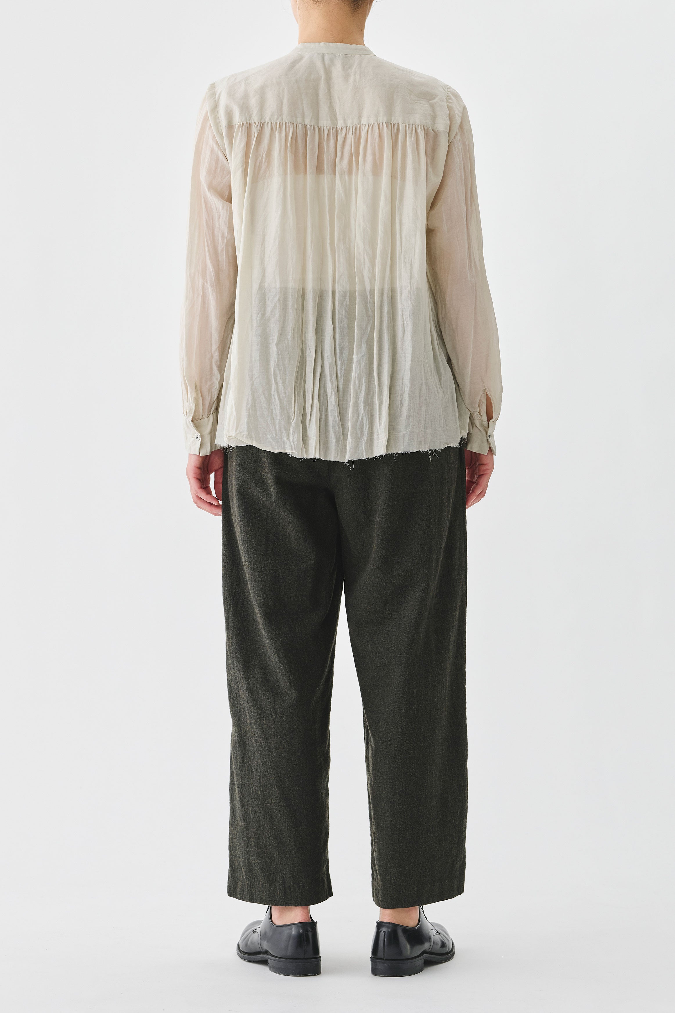 cotton silk blouse ivory