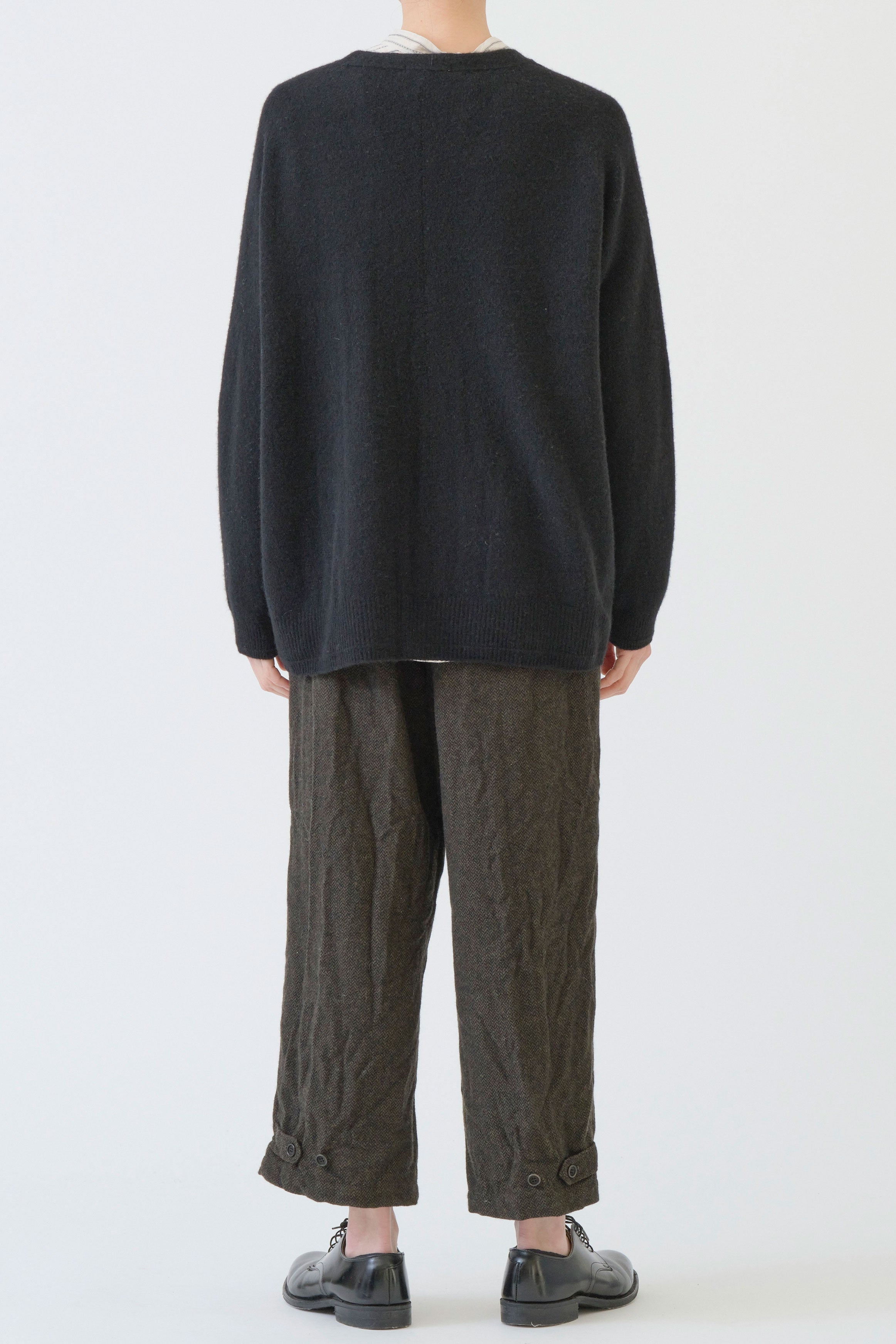 fine wool cardigan black