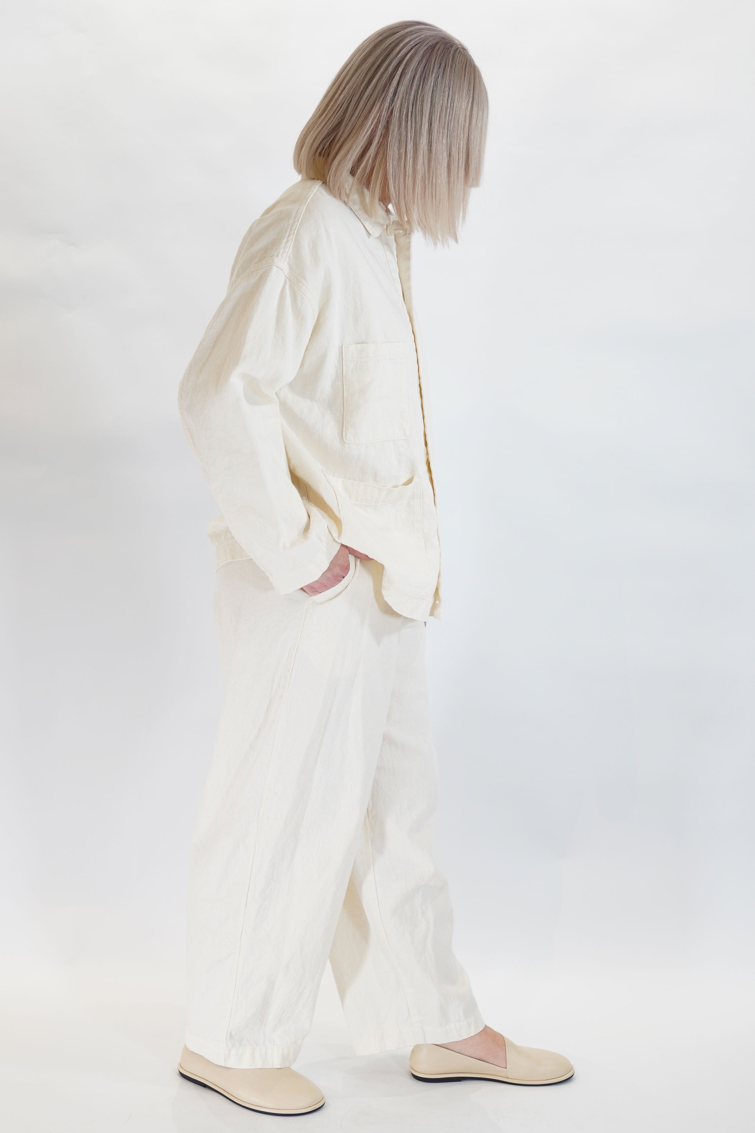 cotton linen jacket natural