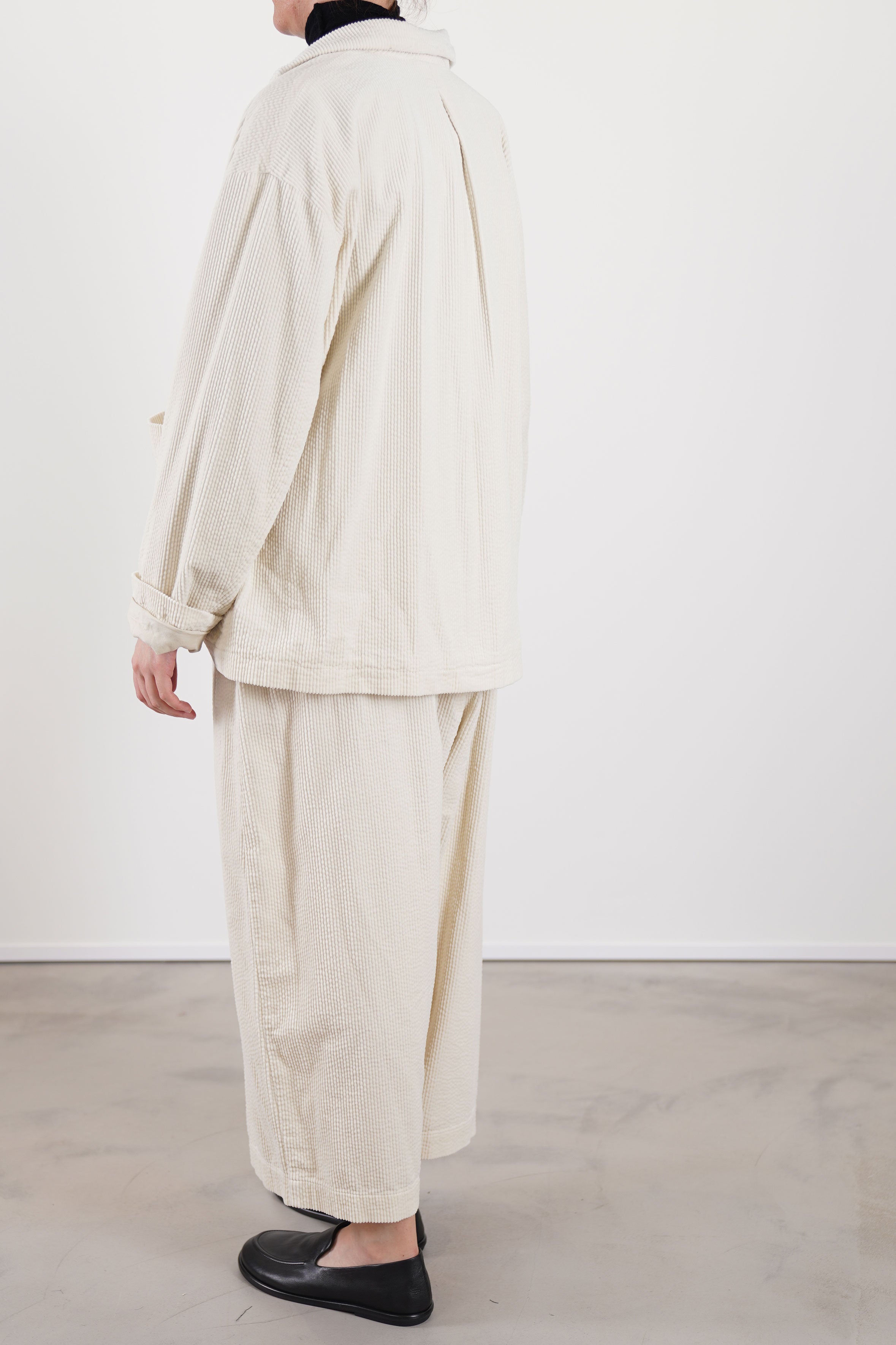 corduroy sarrouel pants ivory