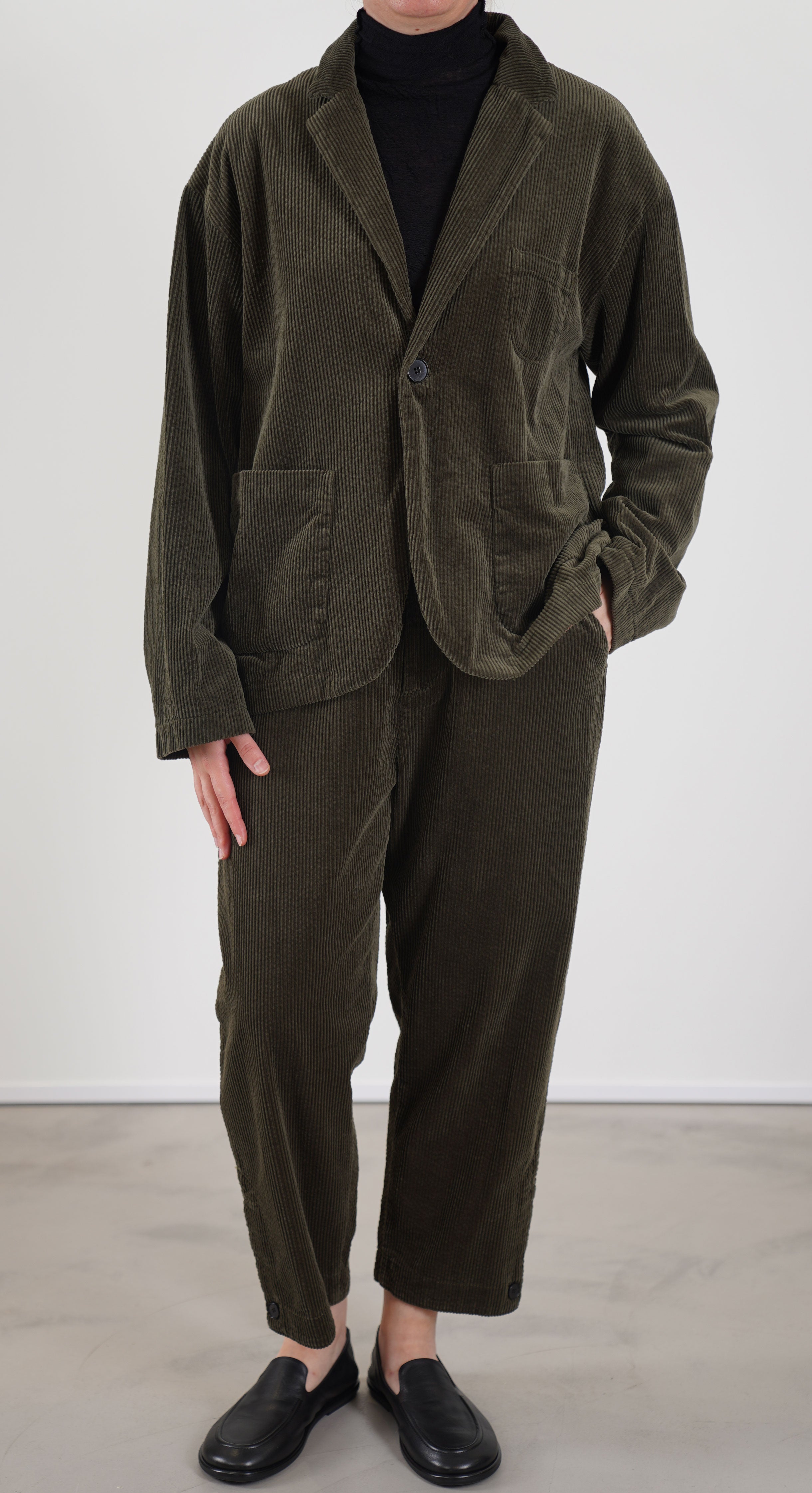 corduroy tailored jacket khaki