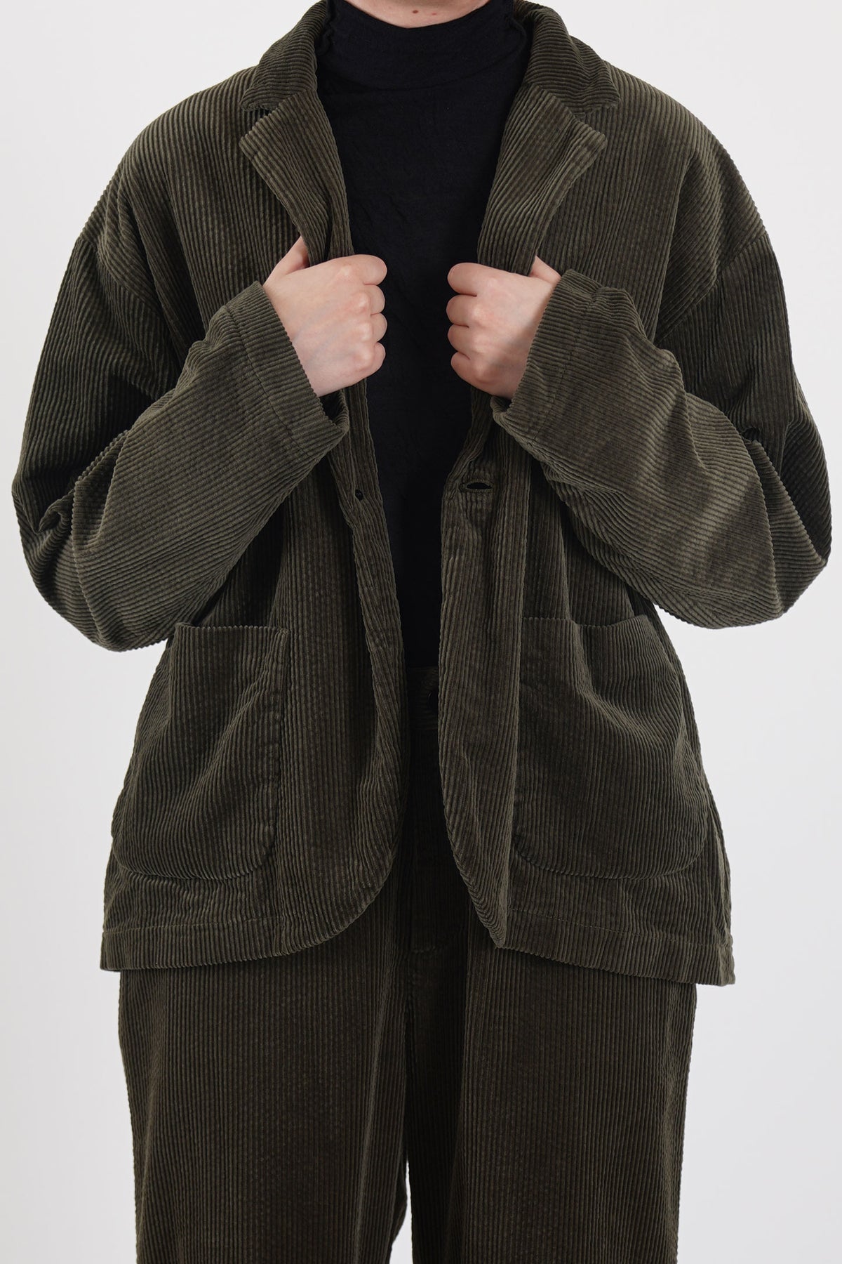 corduroy tailored jacket khaki
