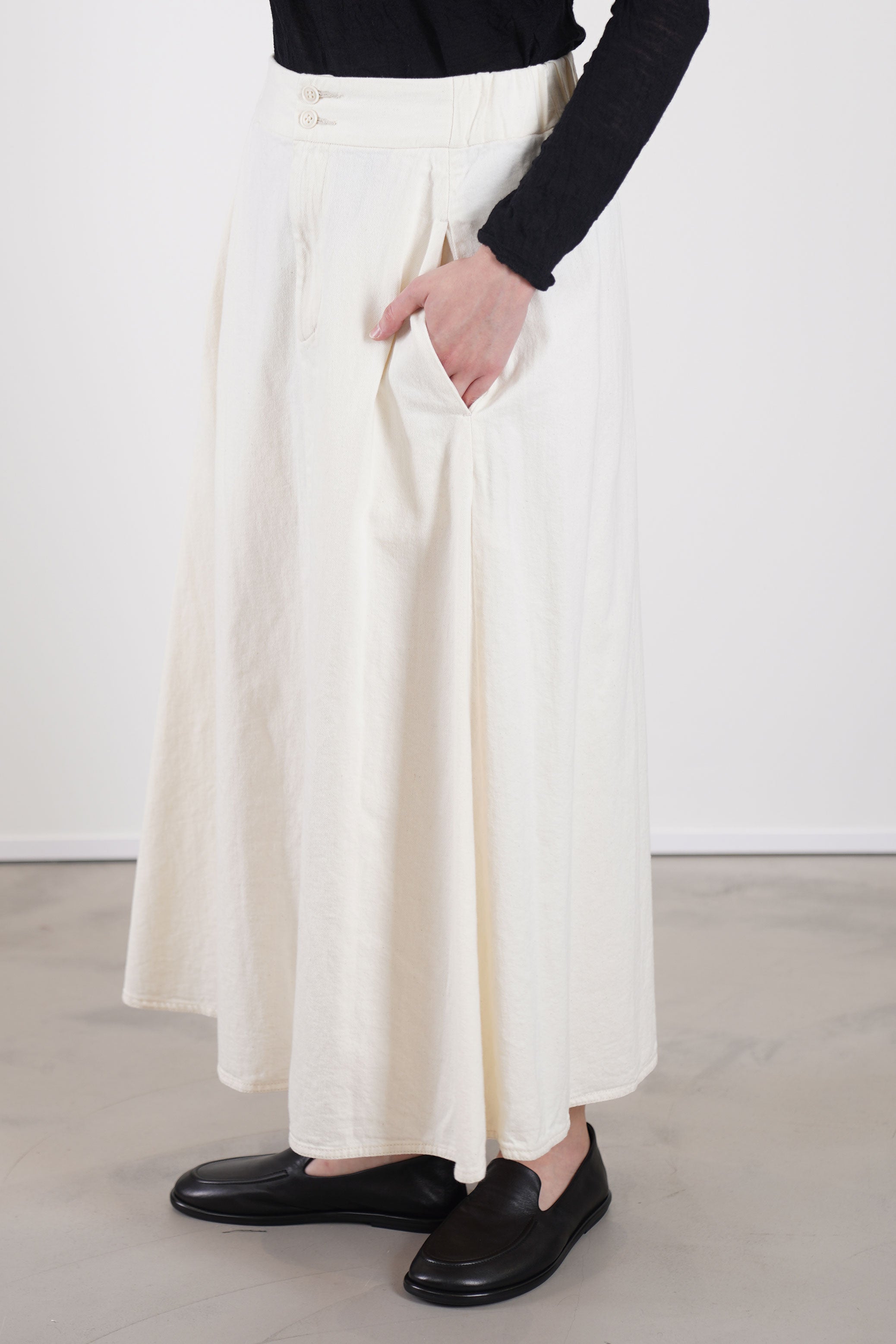 natural denim skirt off-white