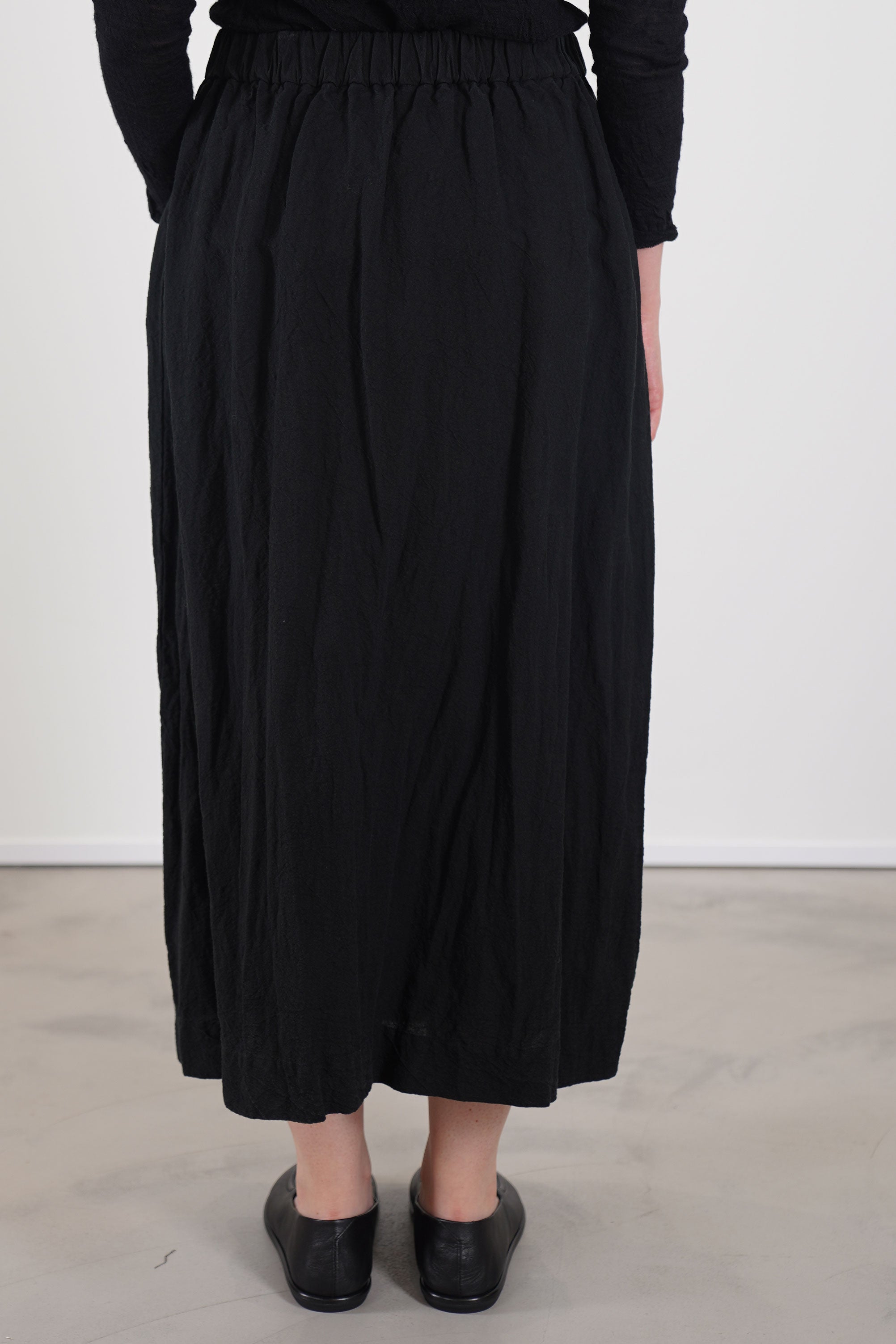 natural washed skirt black