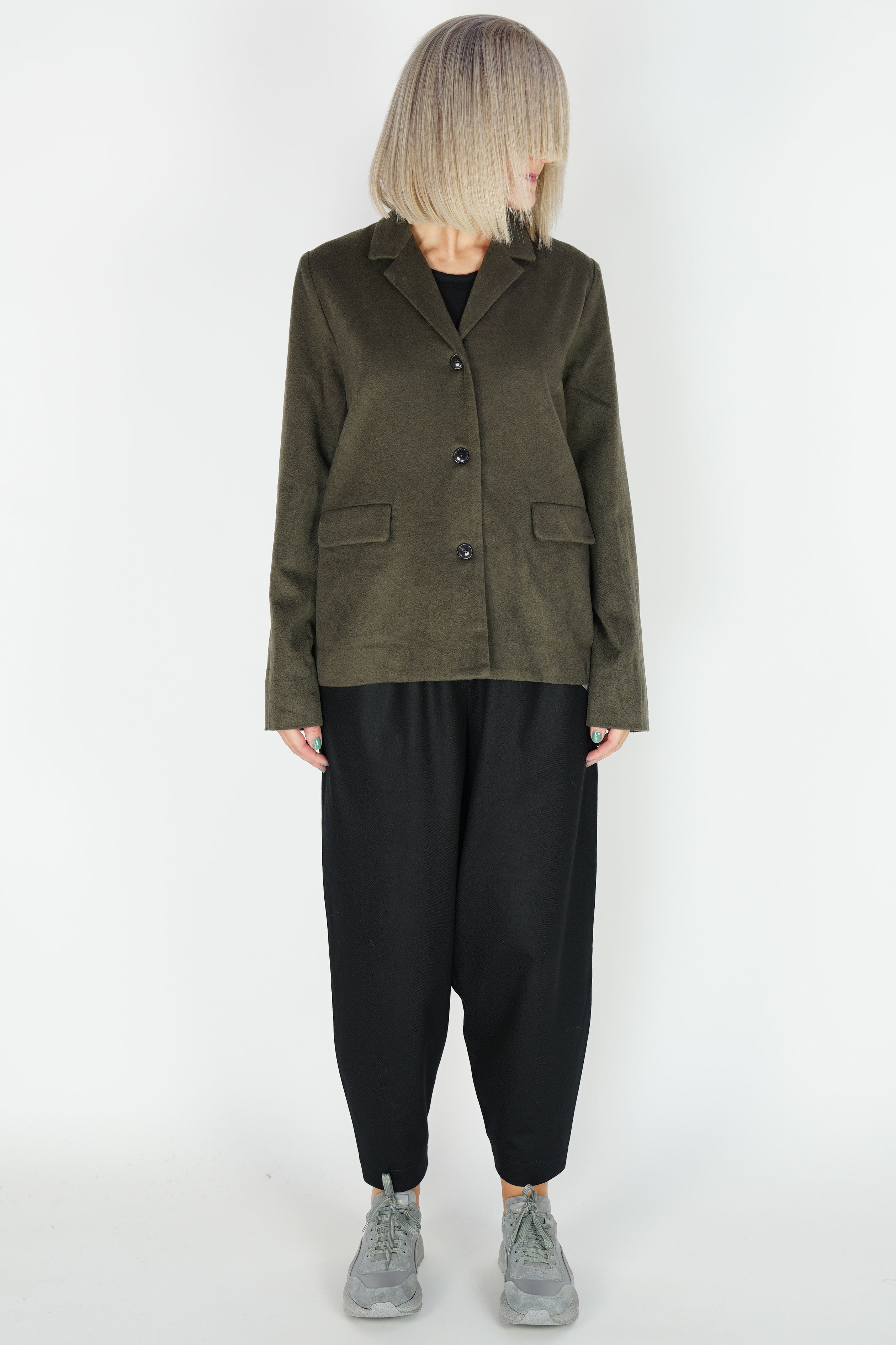 cashmere blazer moss