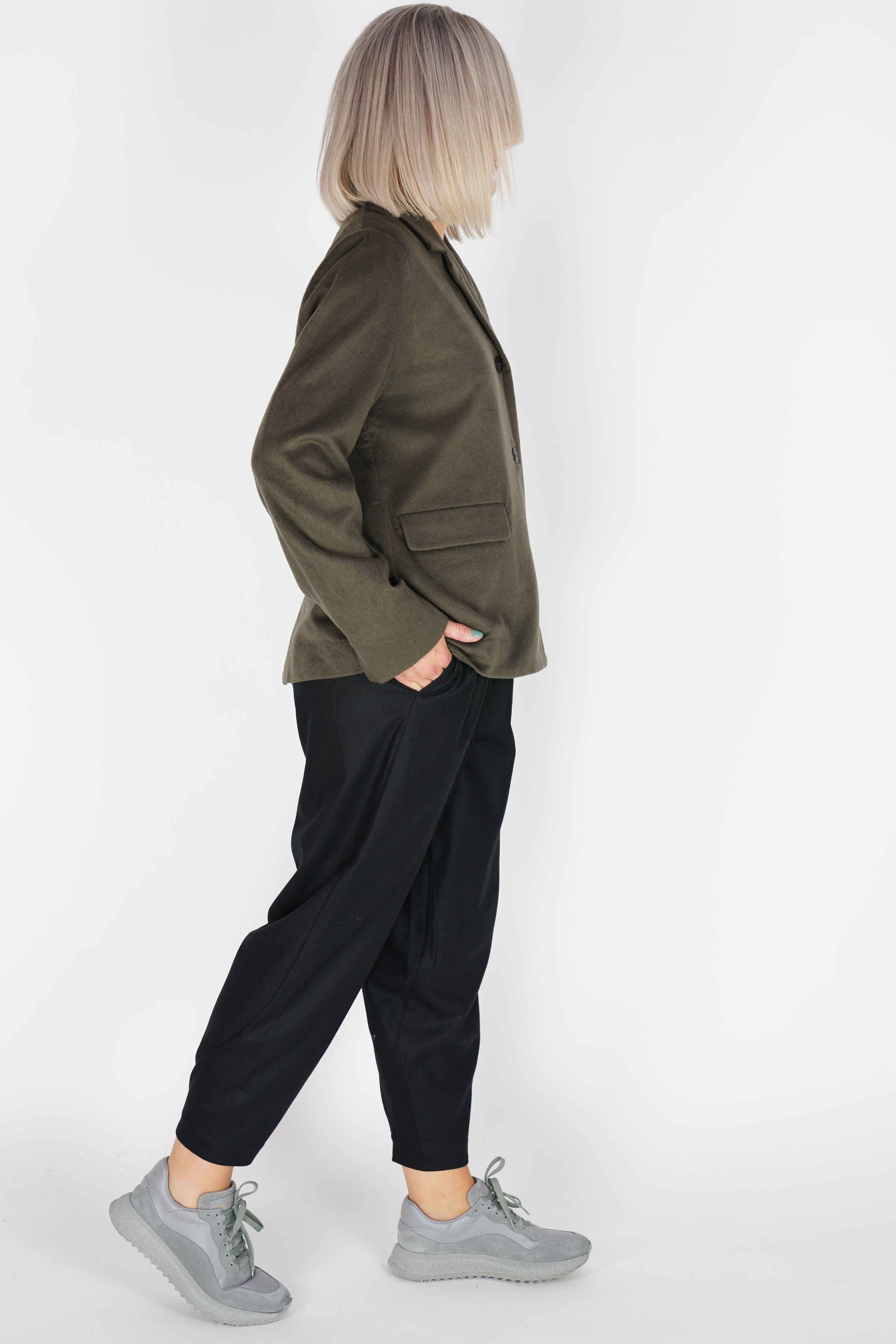 cashmere blazer moss