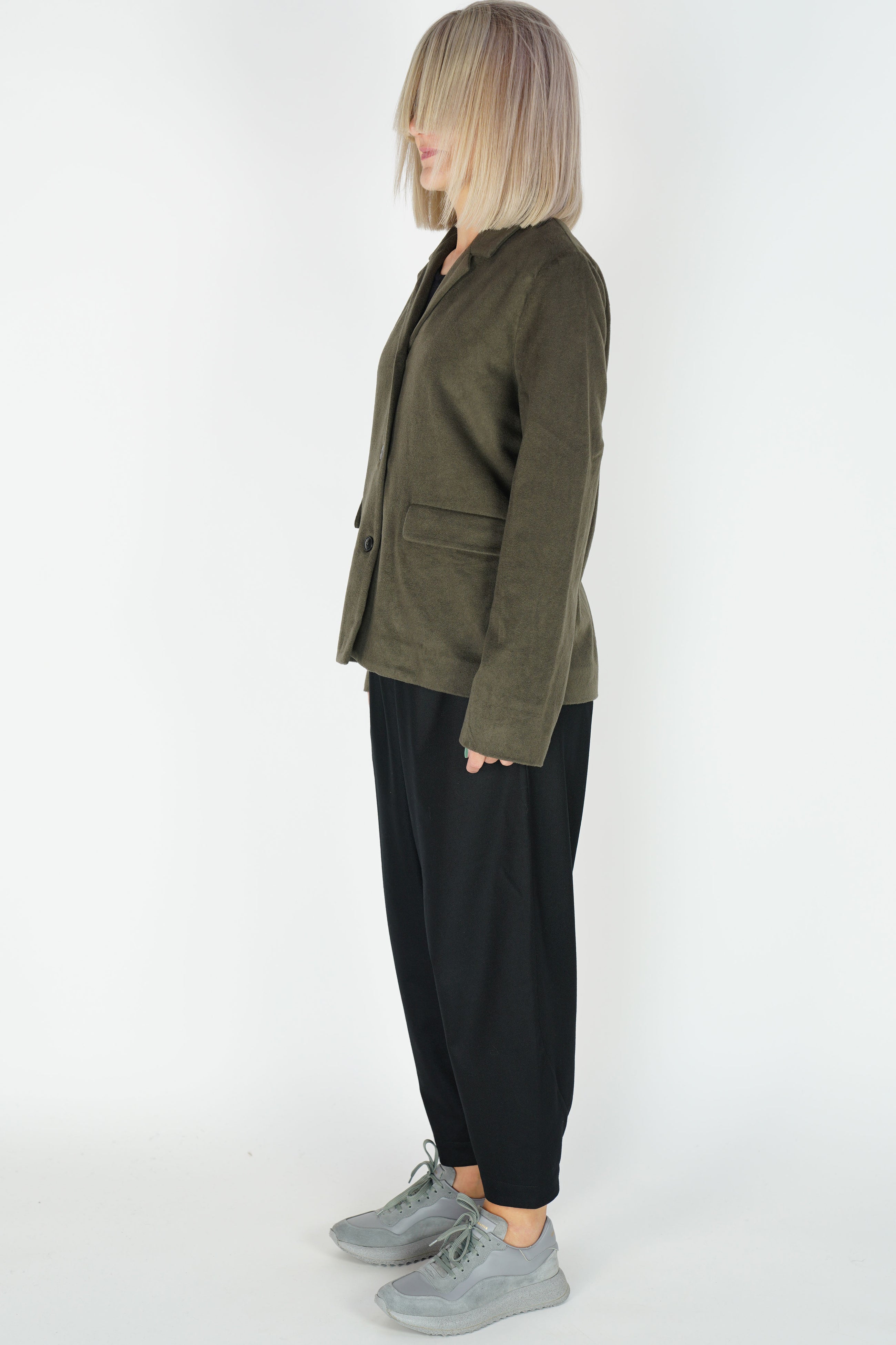 cashmere blazer moss