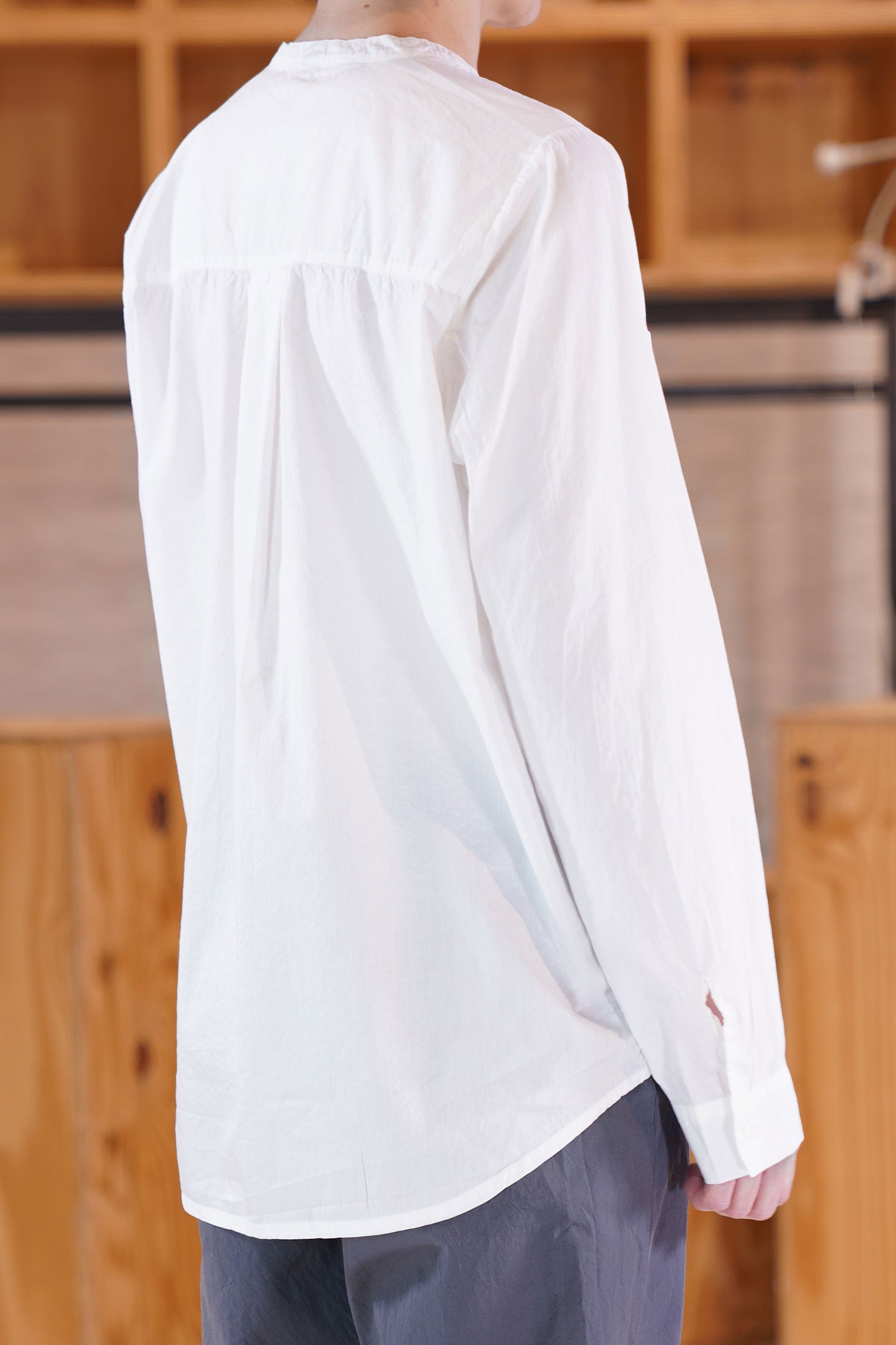 cotton and silk shirt white