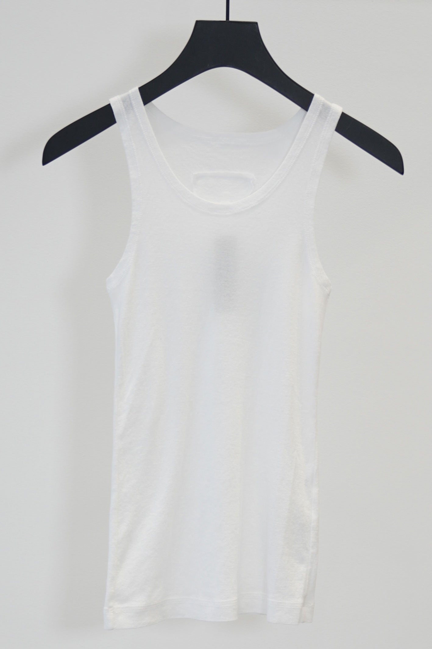 soft cotton singlet white