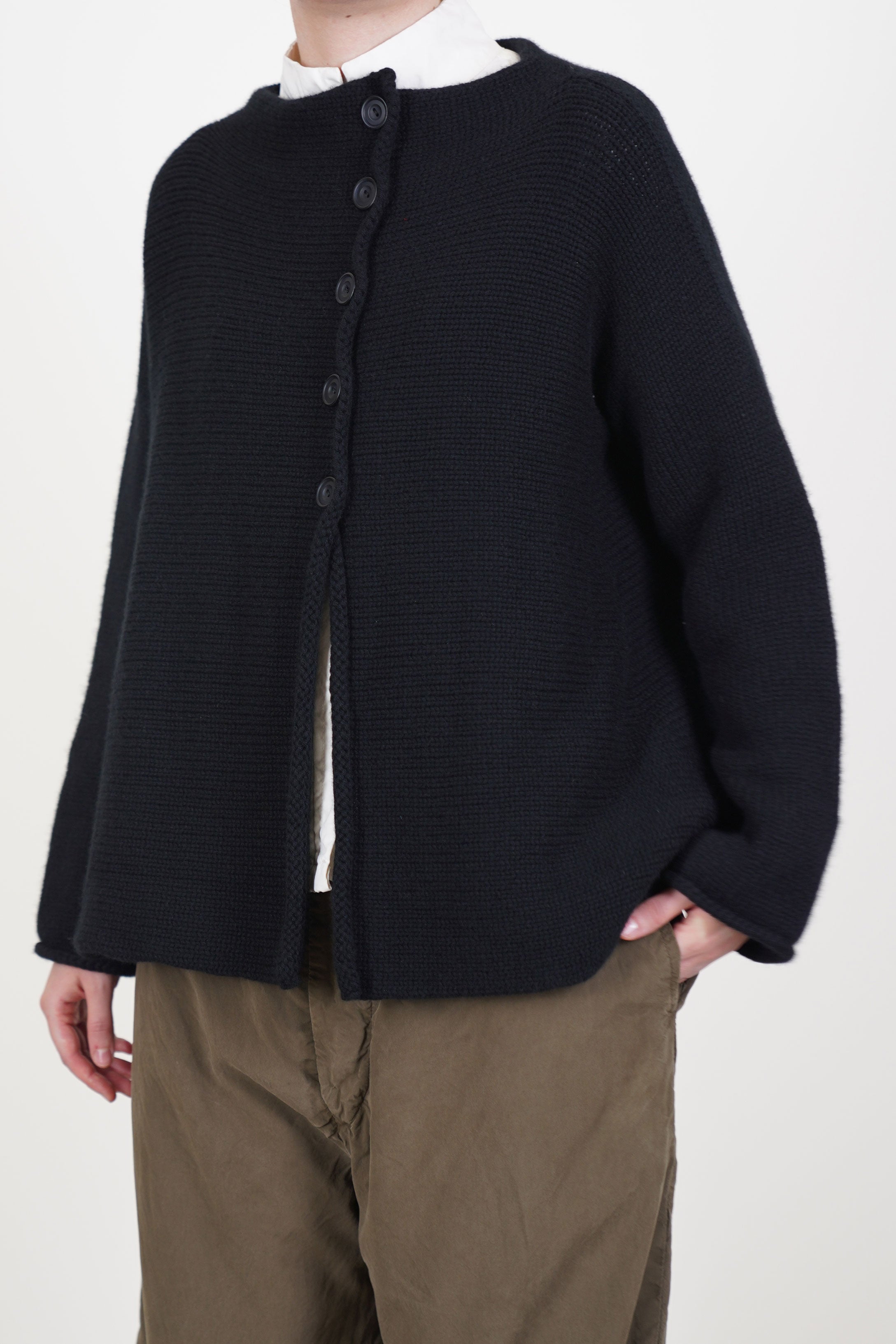 chestnut cardigan cashmere black