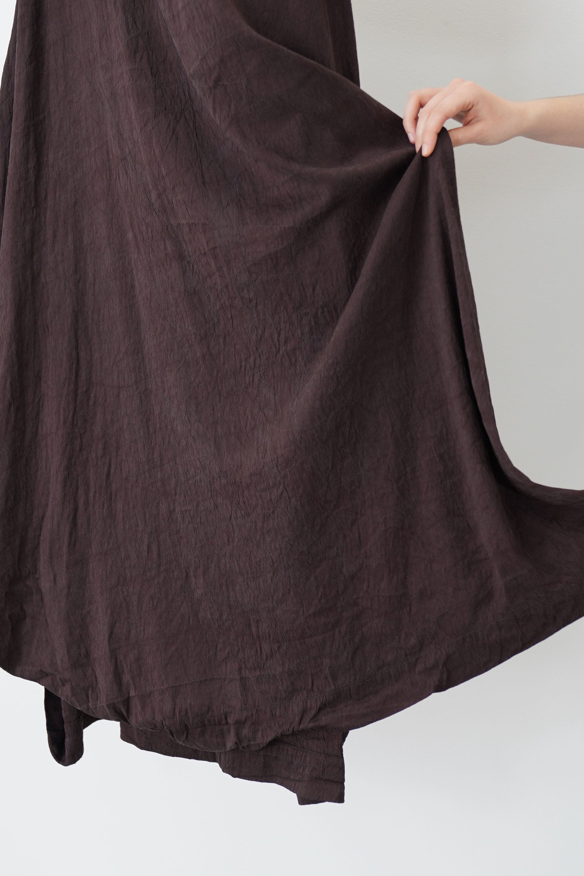 dress o dupion silk brown