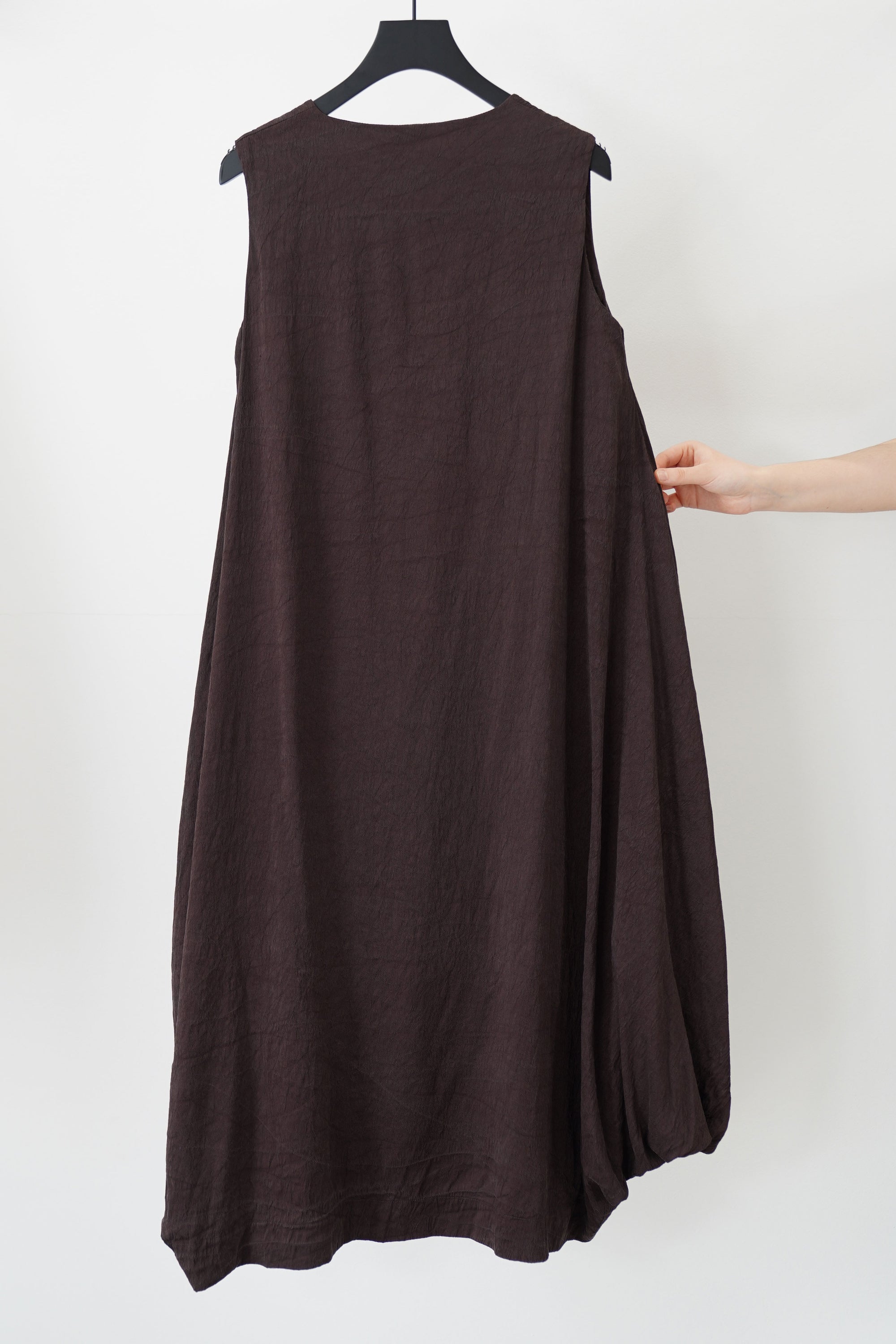 dress o dupion silk brown
