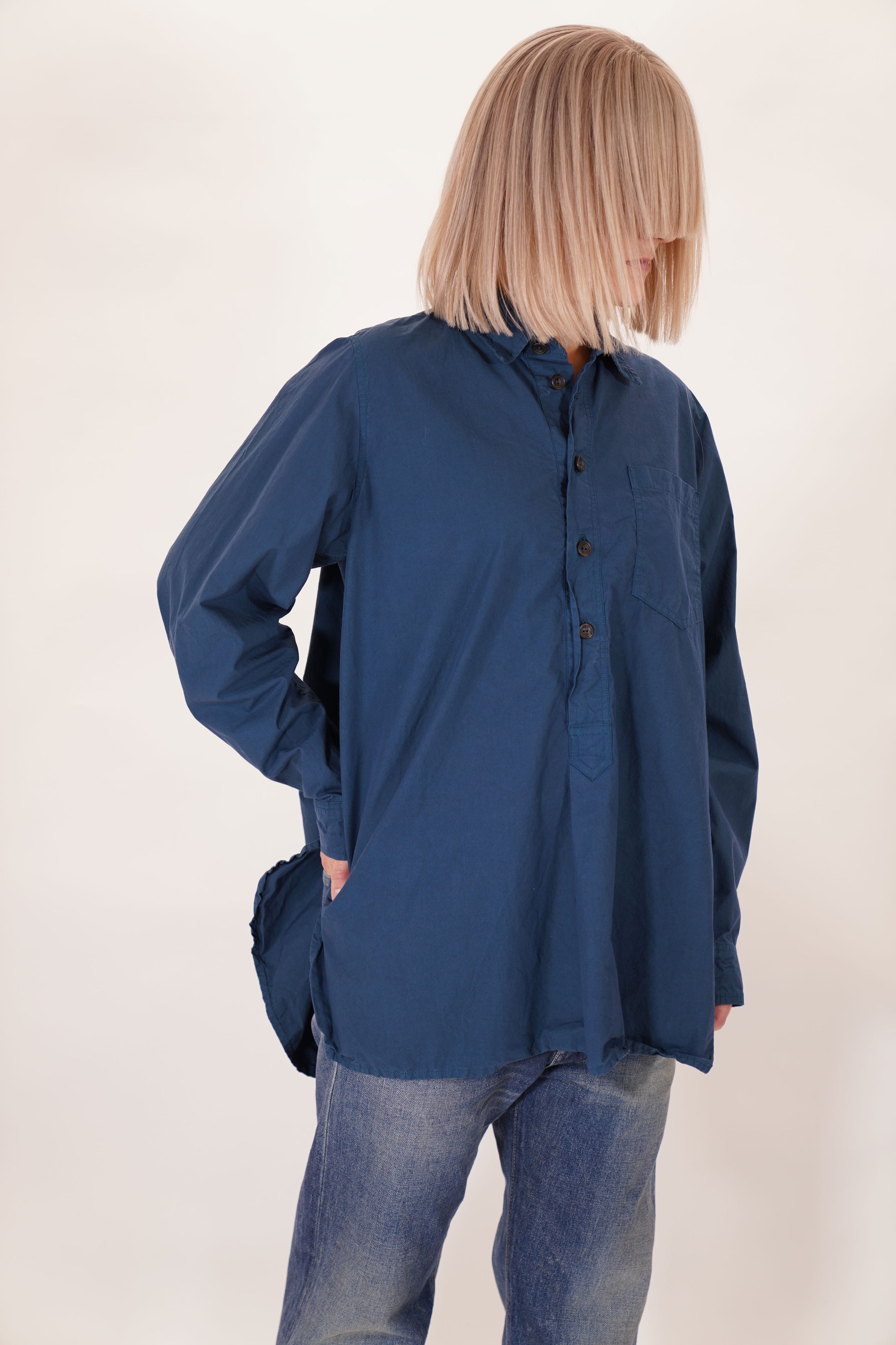 pull over shirt soft cotton teal