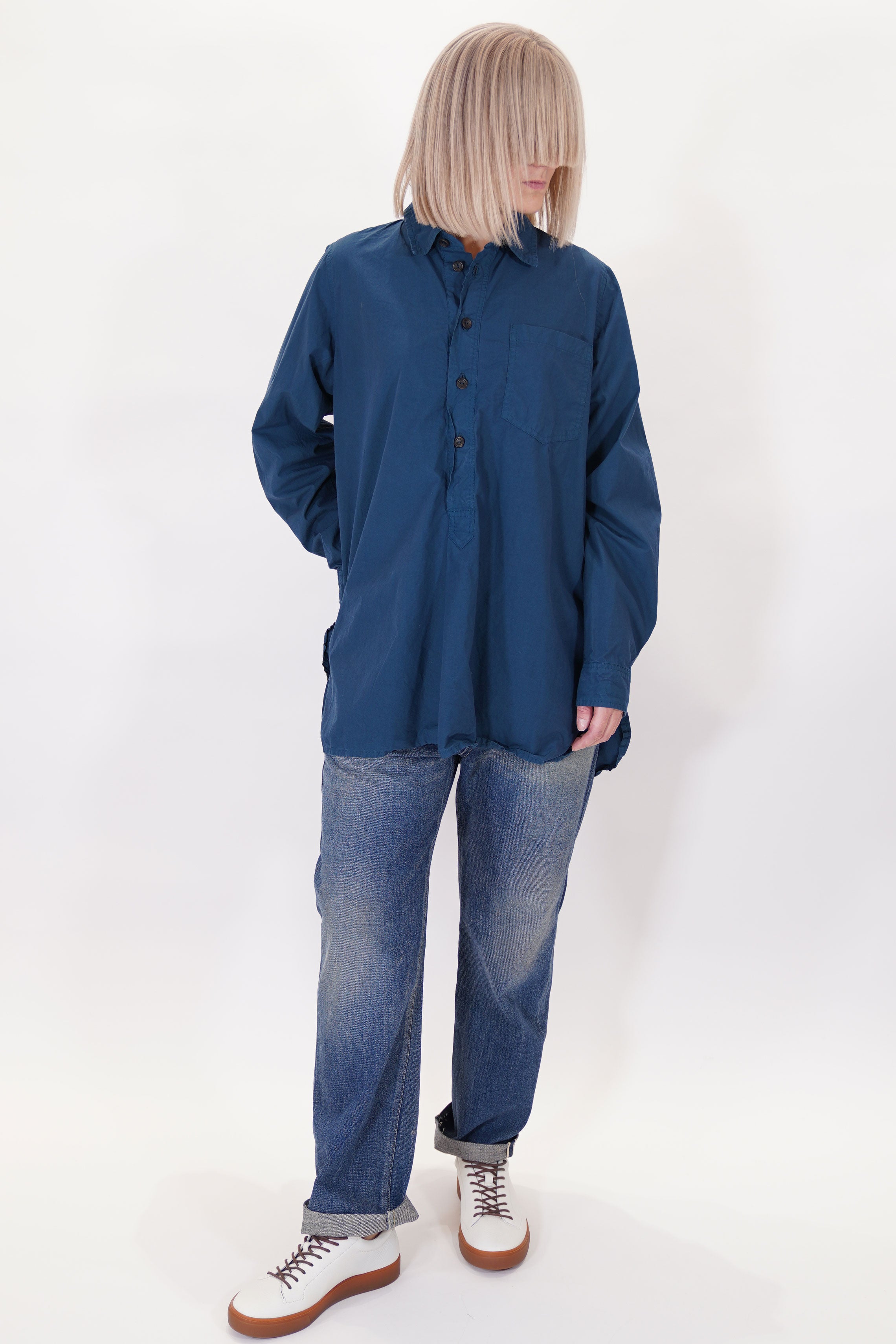 pull over shirt soft cotton teal