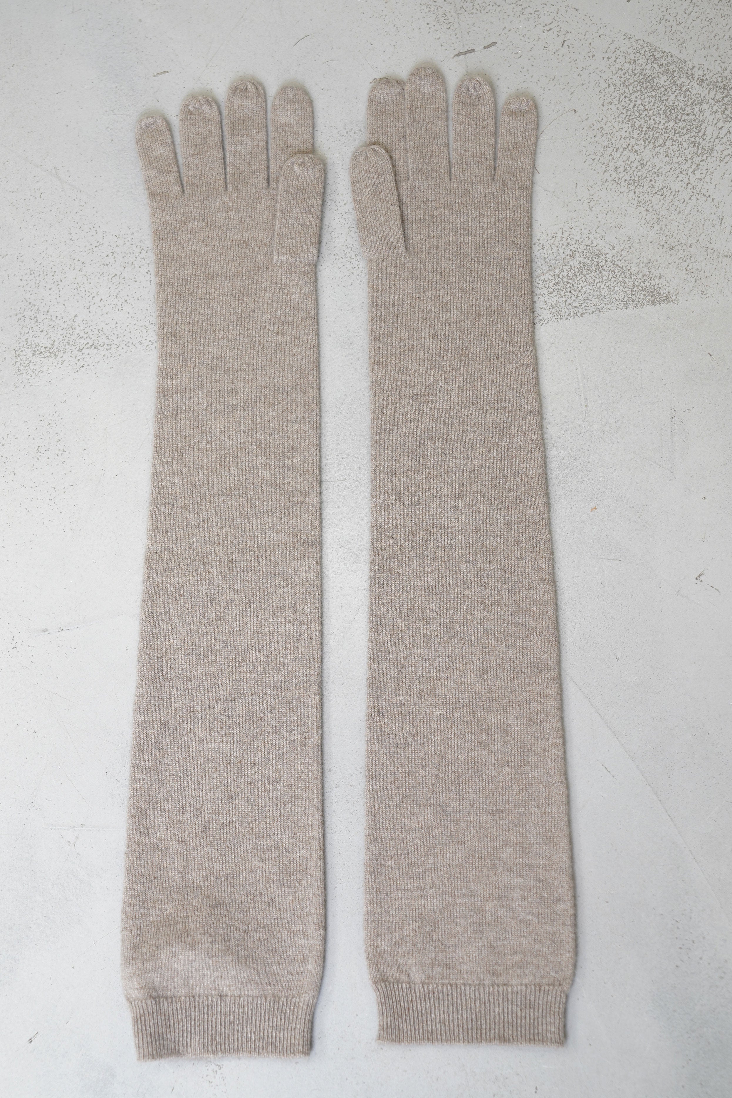 alta long gloves cashmere sahara melange