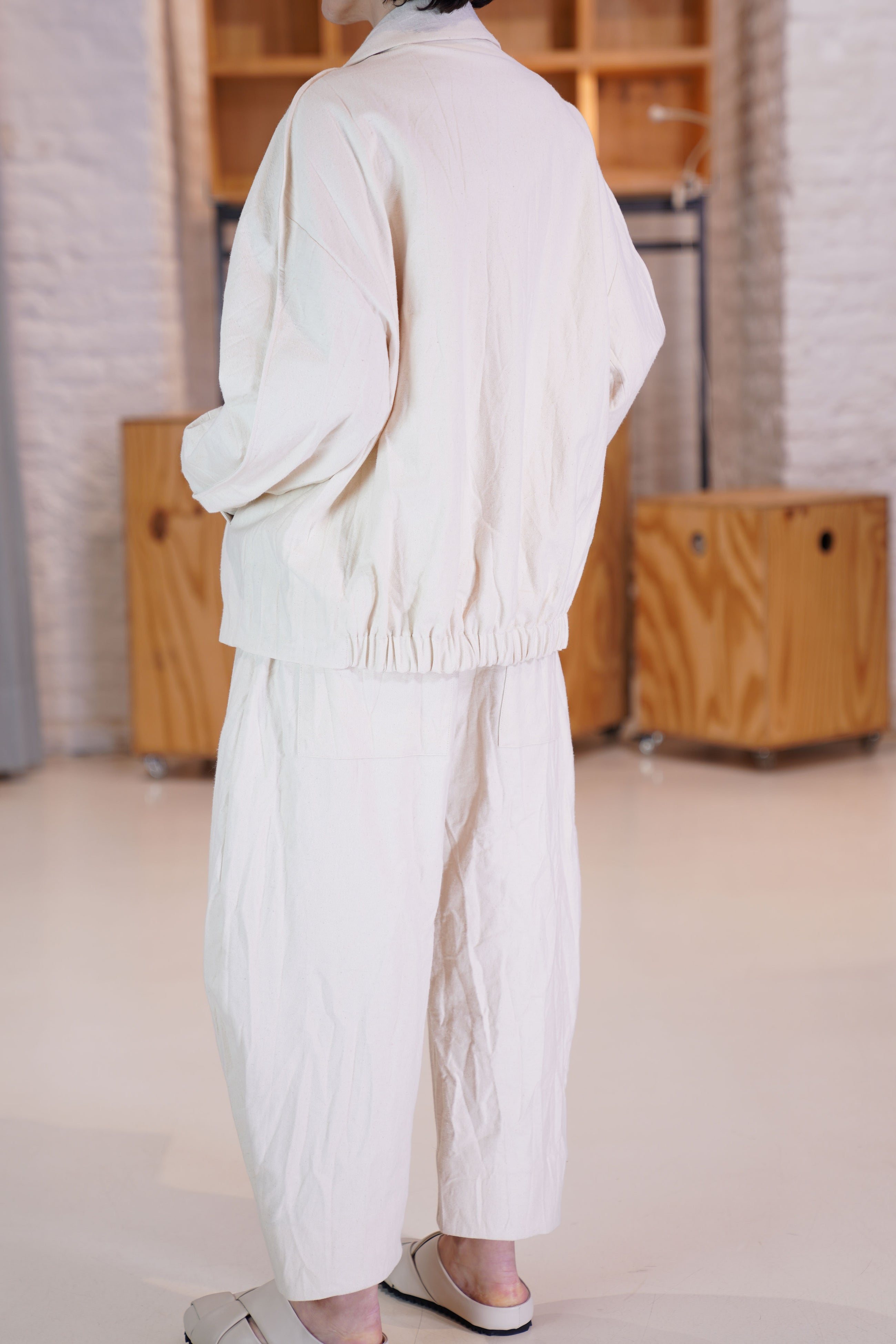 acrobat jacket creased cotton raw