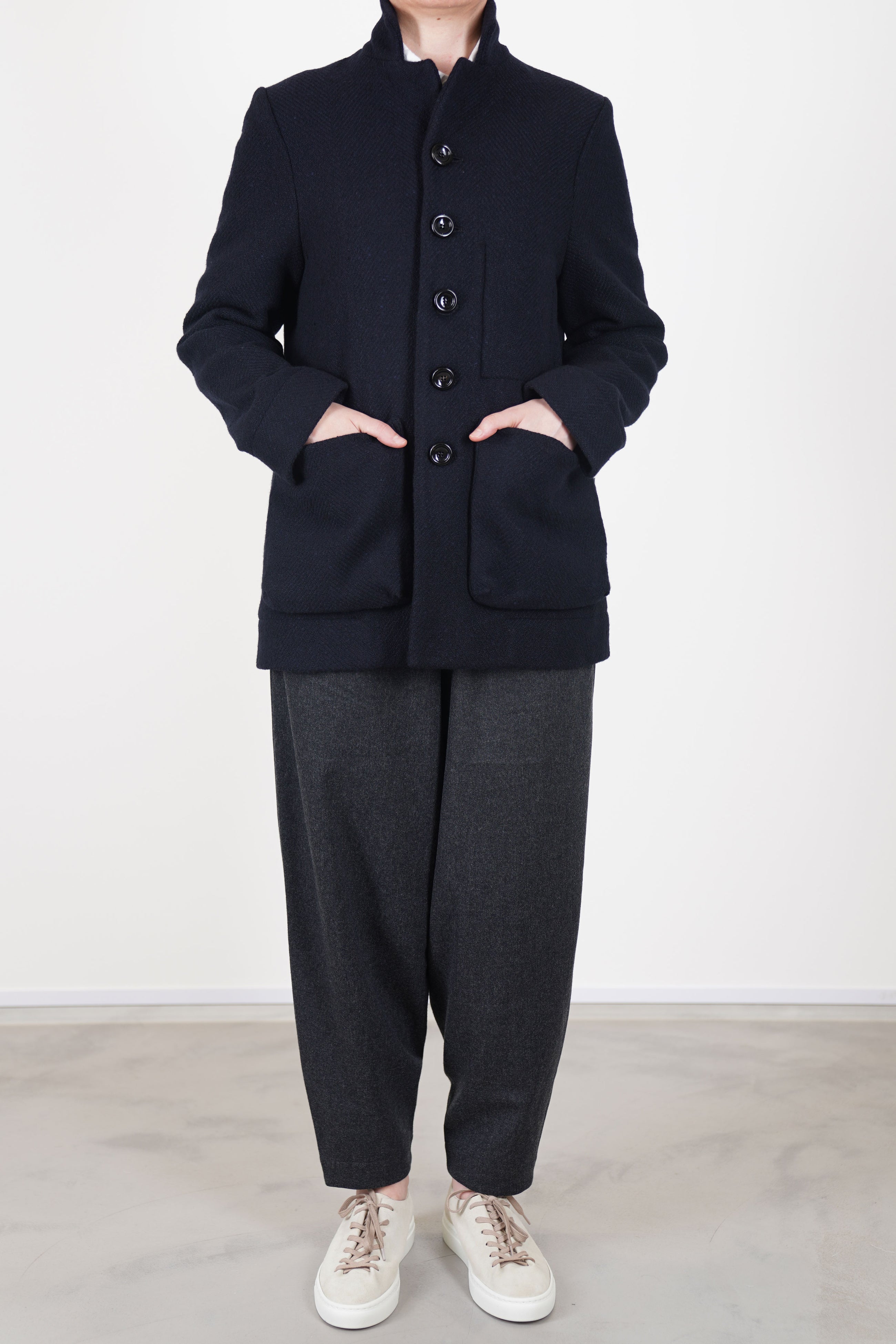 photographer jacket wool cashmere ink