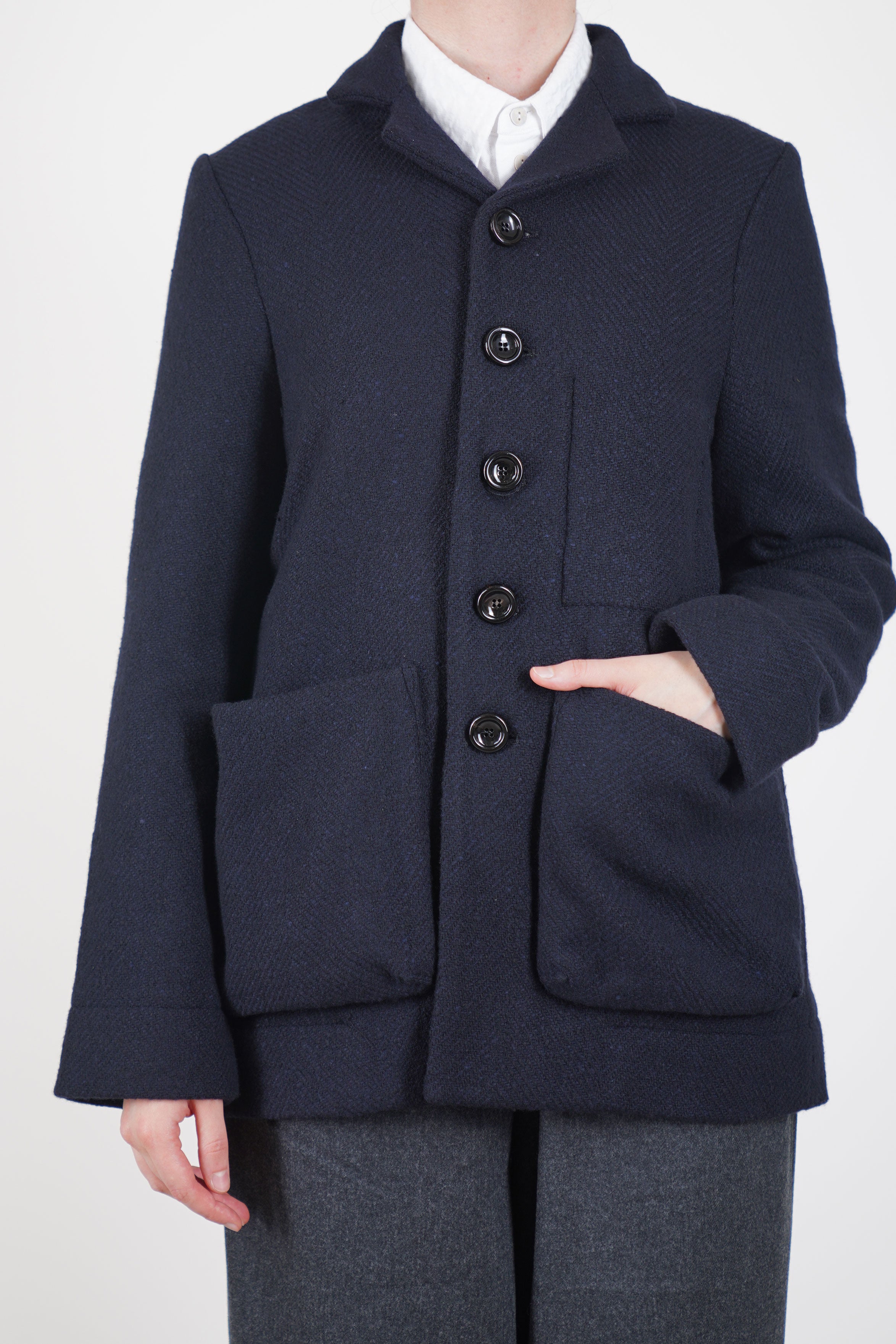 photographer jacket wool cashmere ink