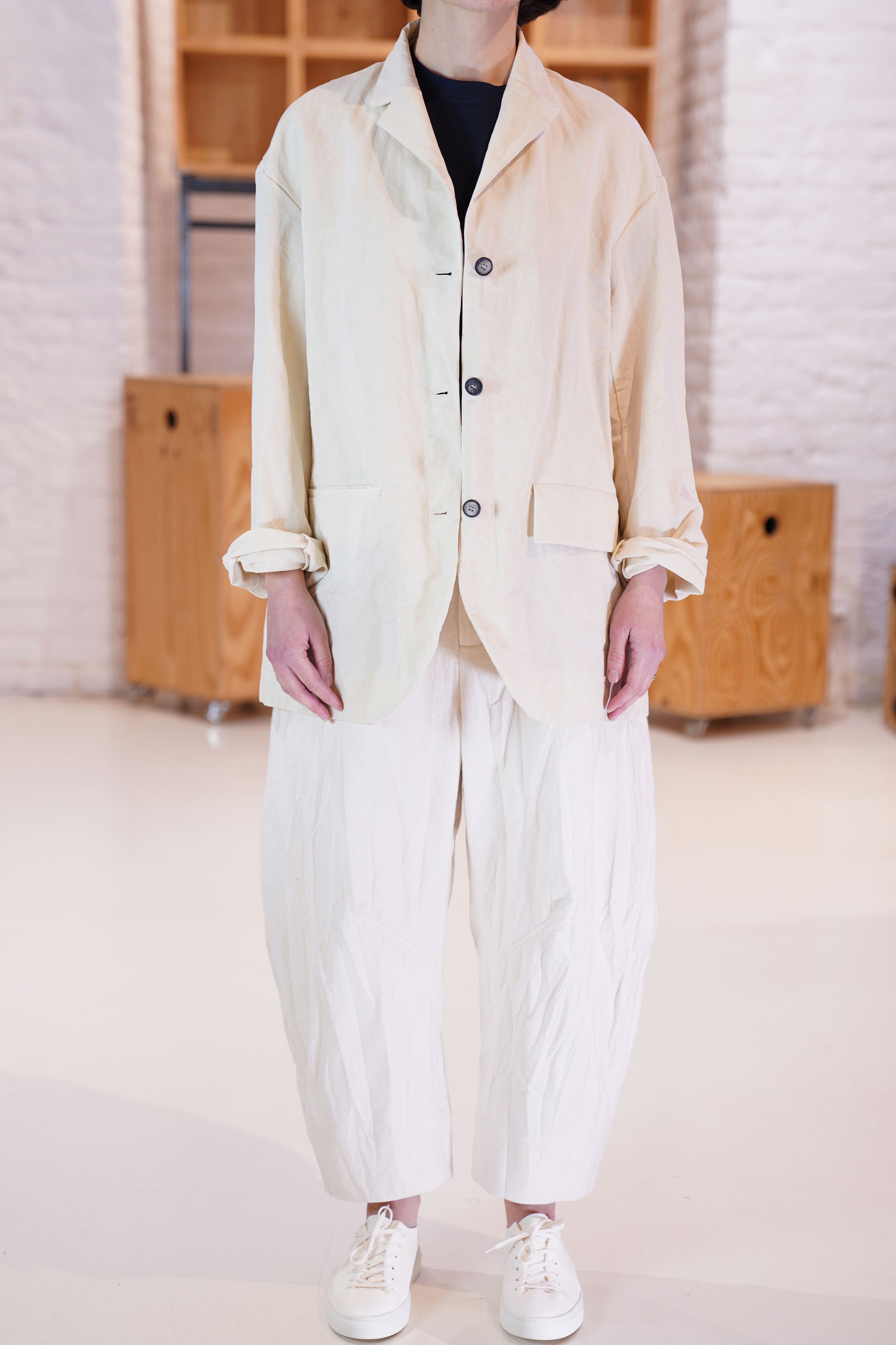 cotton and linen jacket bea almond