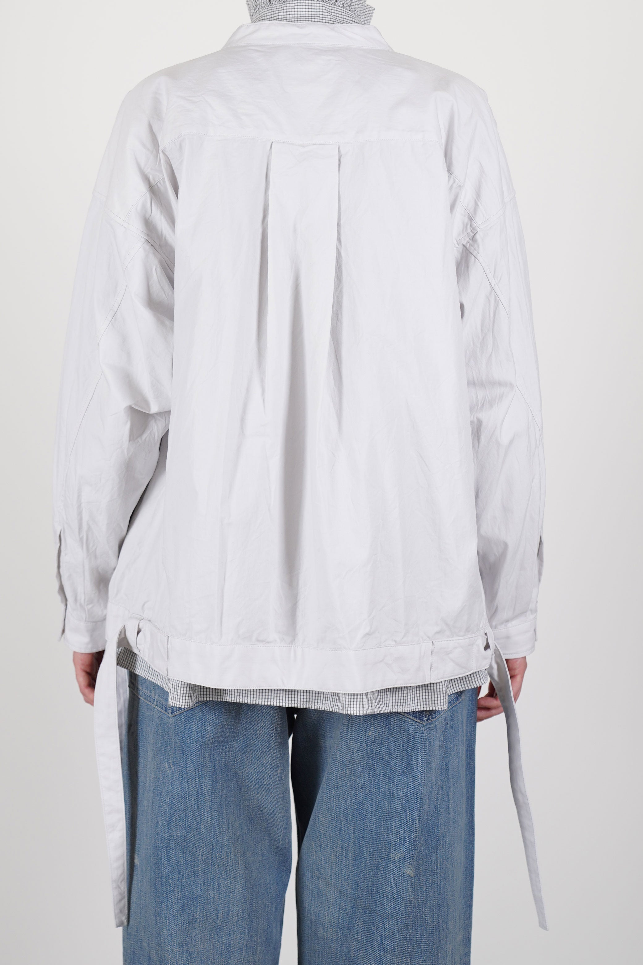 side string blouson shirt chalk white ym43qs01