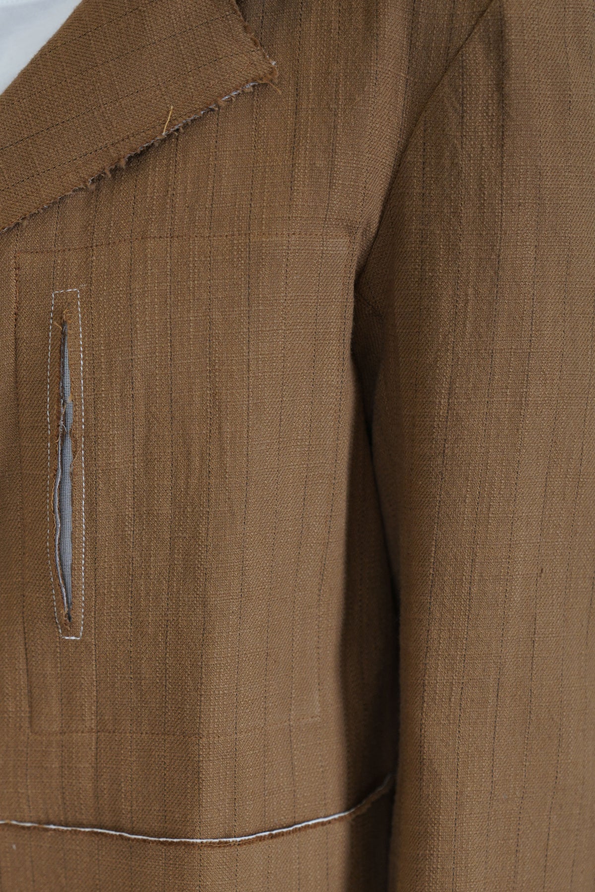 leusdon jacket ochre pinstripe