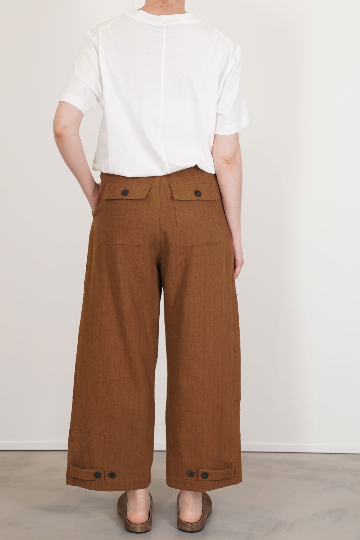 trousers haytor ochre pinstripe