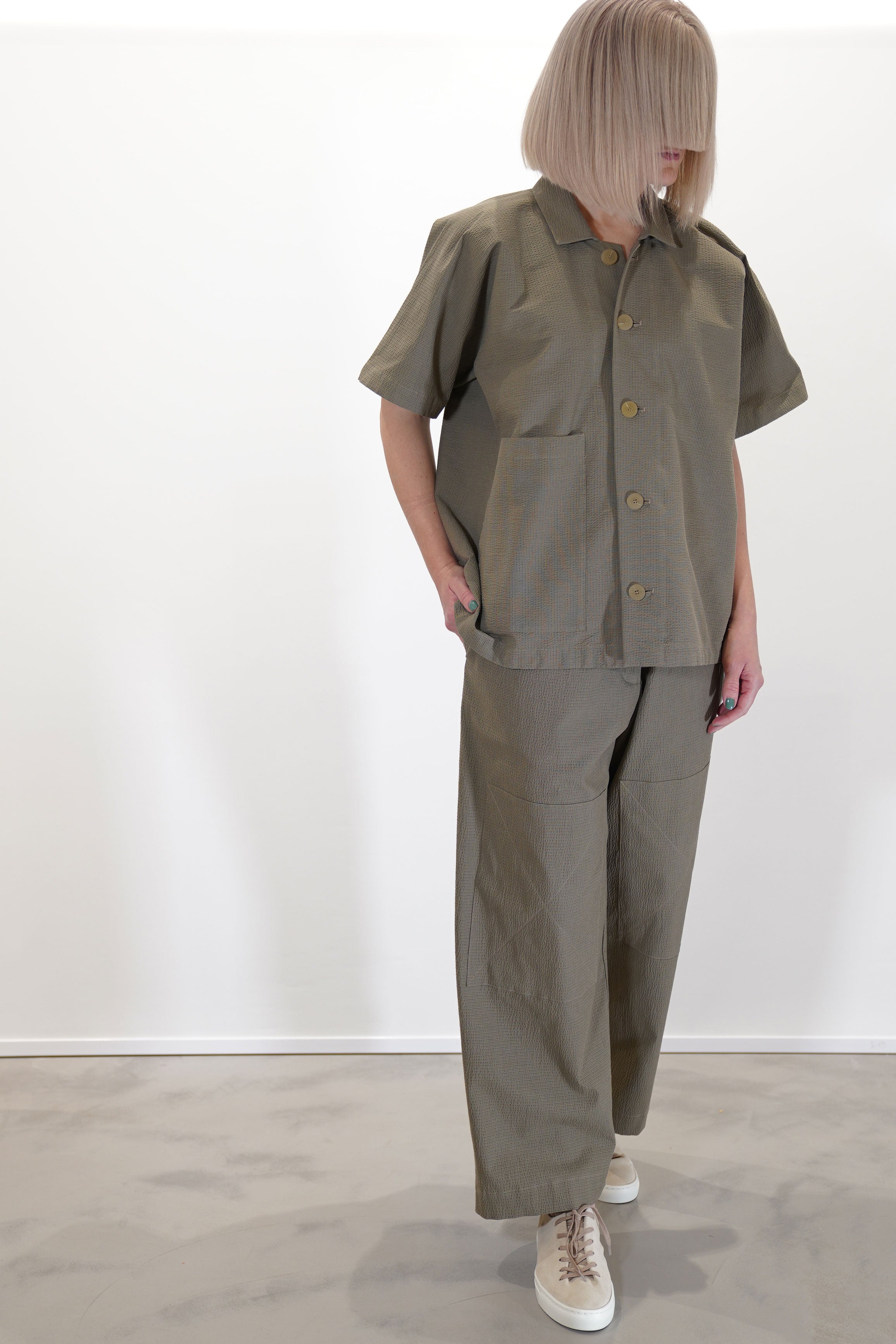 wd-096-cl camp collar shirt clay