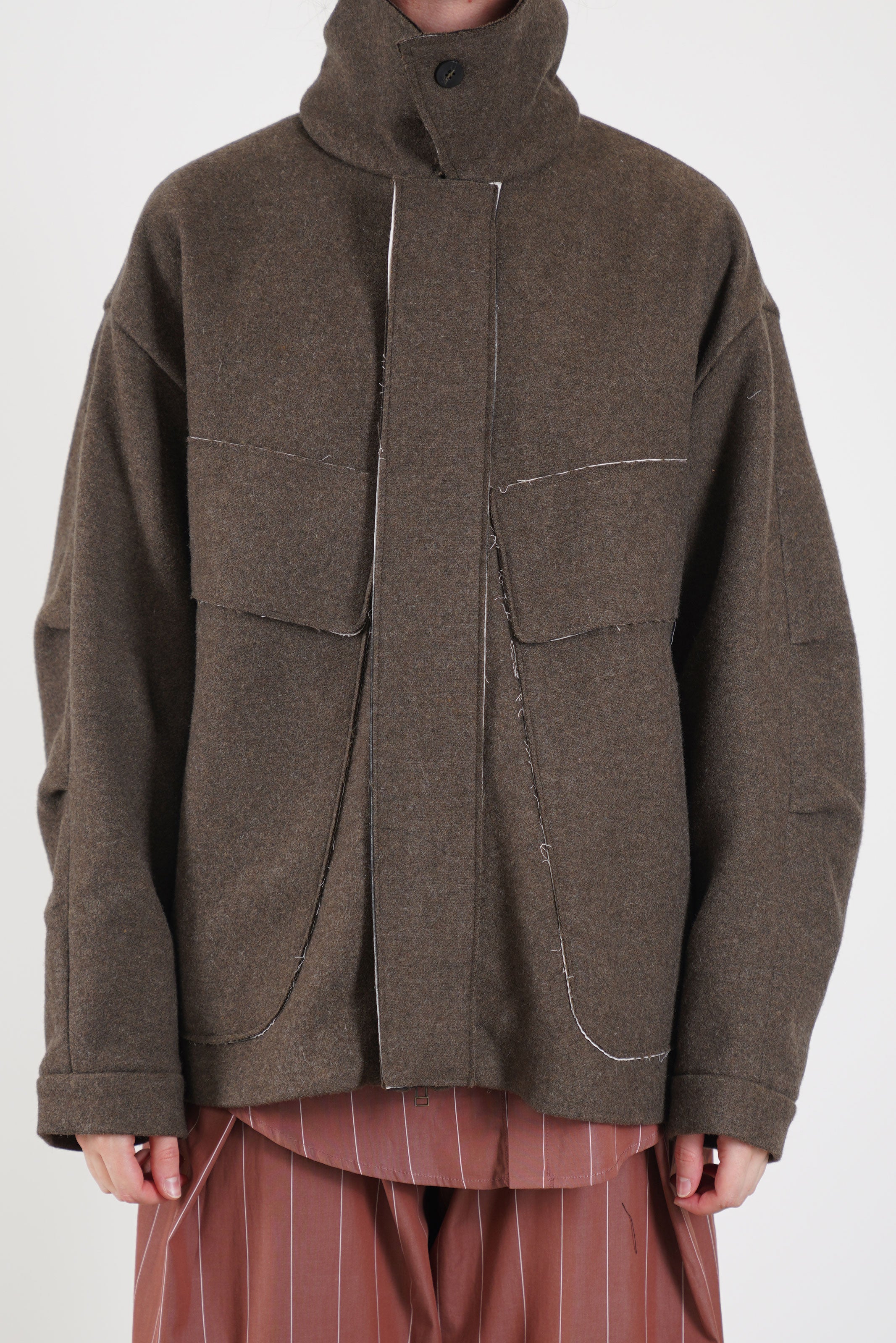 wd-112-br langhaus jacket woolen bracken