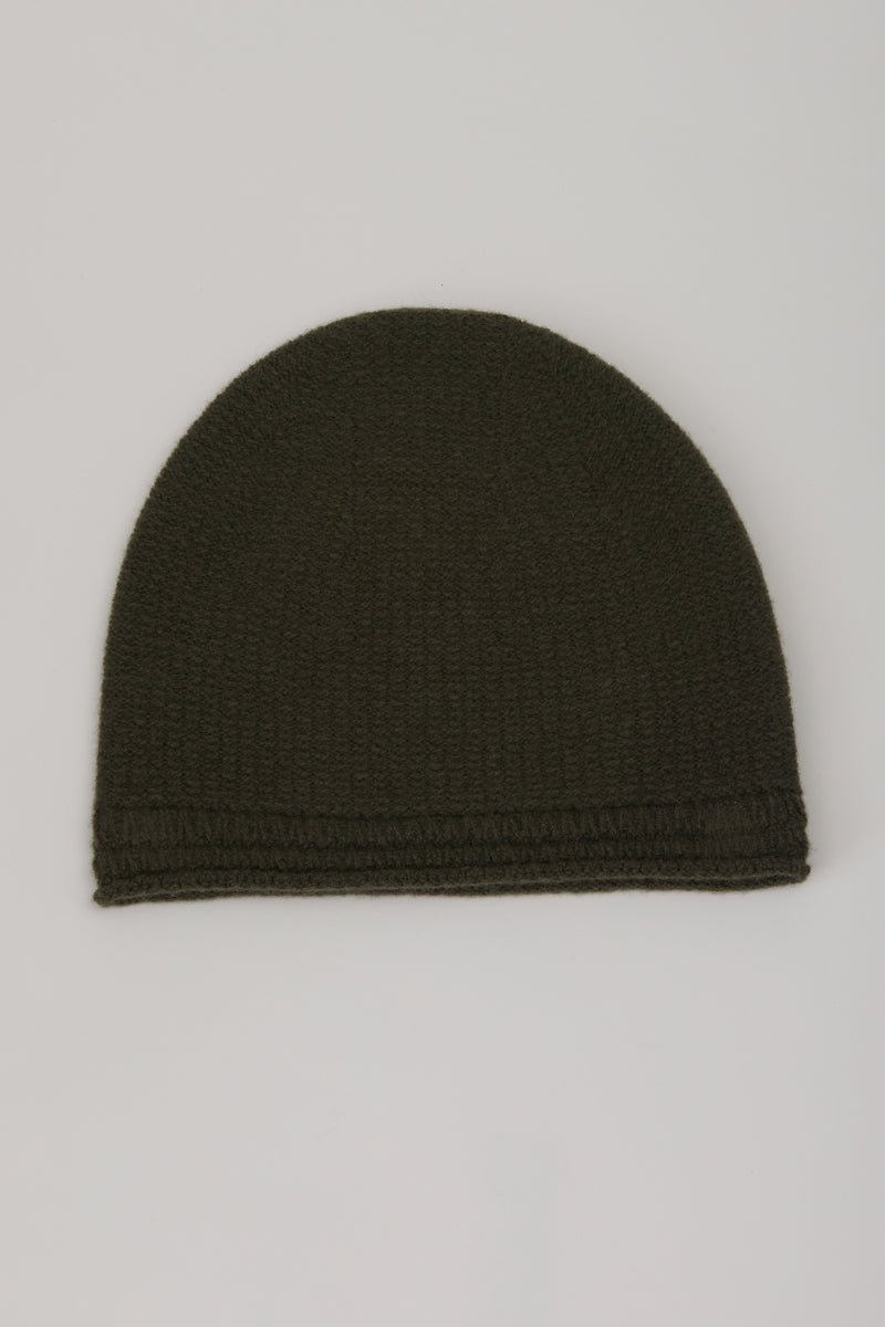knit beanie wool cashmere khaki