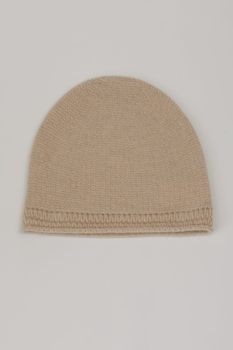 knit beanie wool cashmere natural