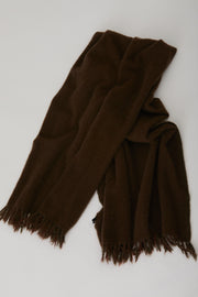 long scarf cashmere brown check
