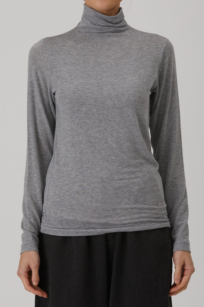 jersey turtleneck pullover grey