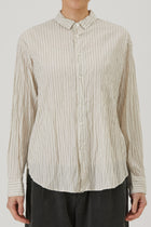 dobby stripe standard shirt ivory