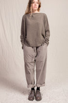trousers braghe velvet marron glace