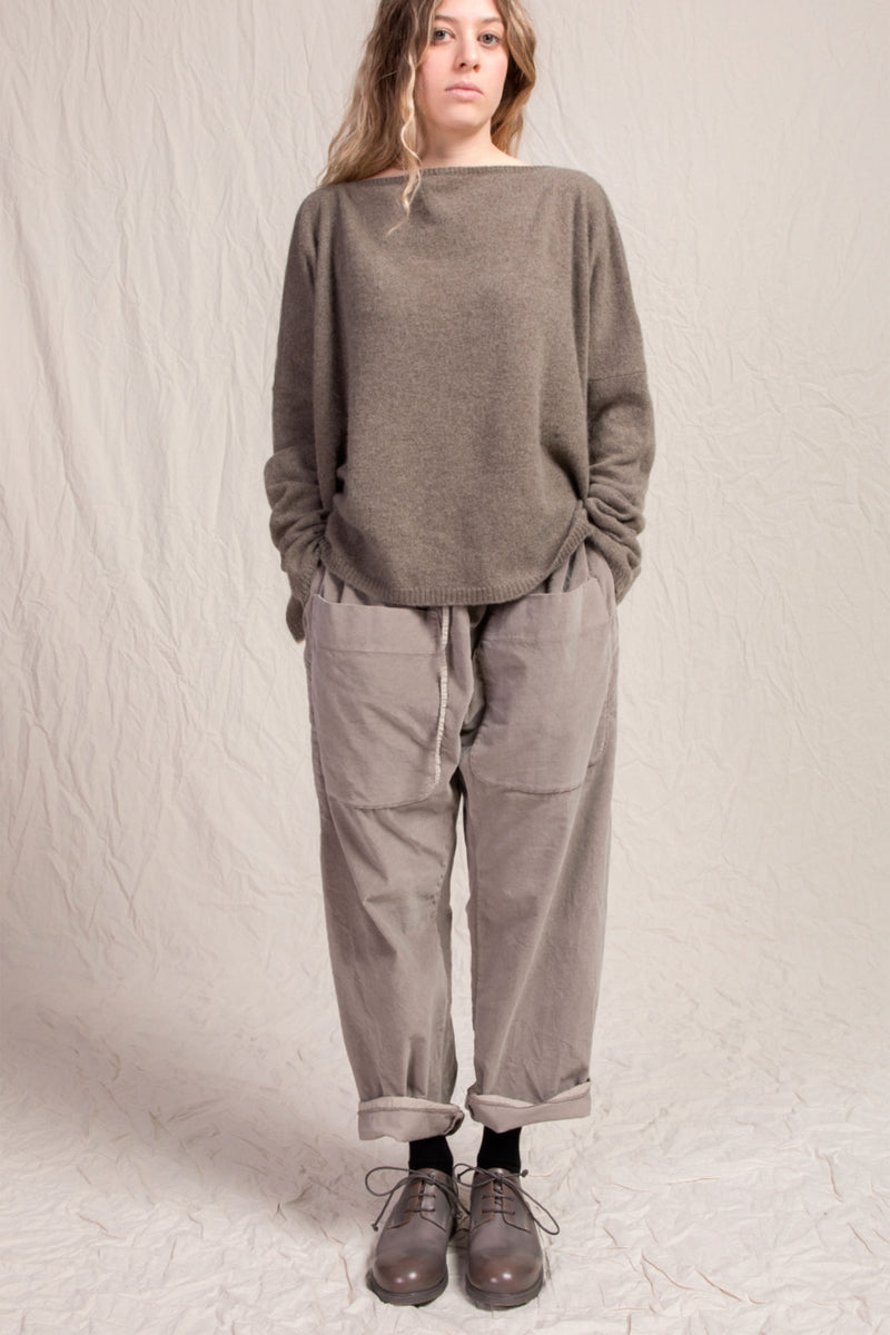 trousers braghe velvet marron glace