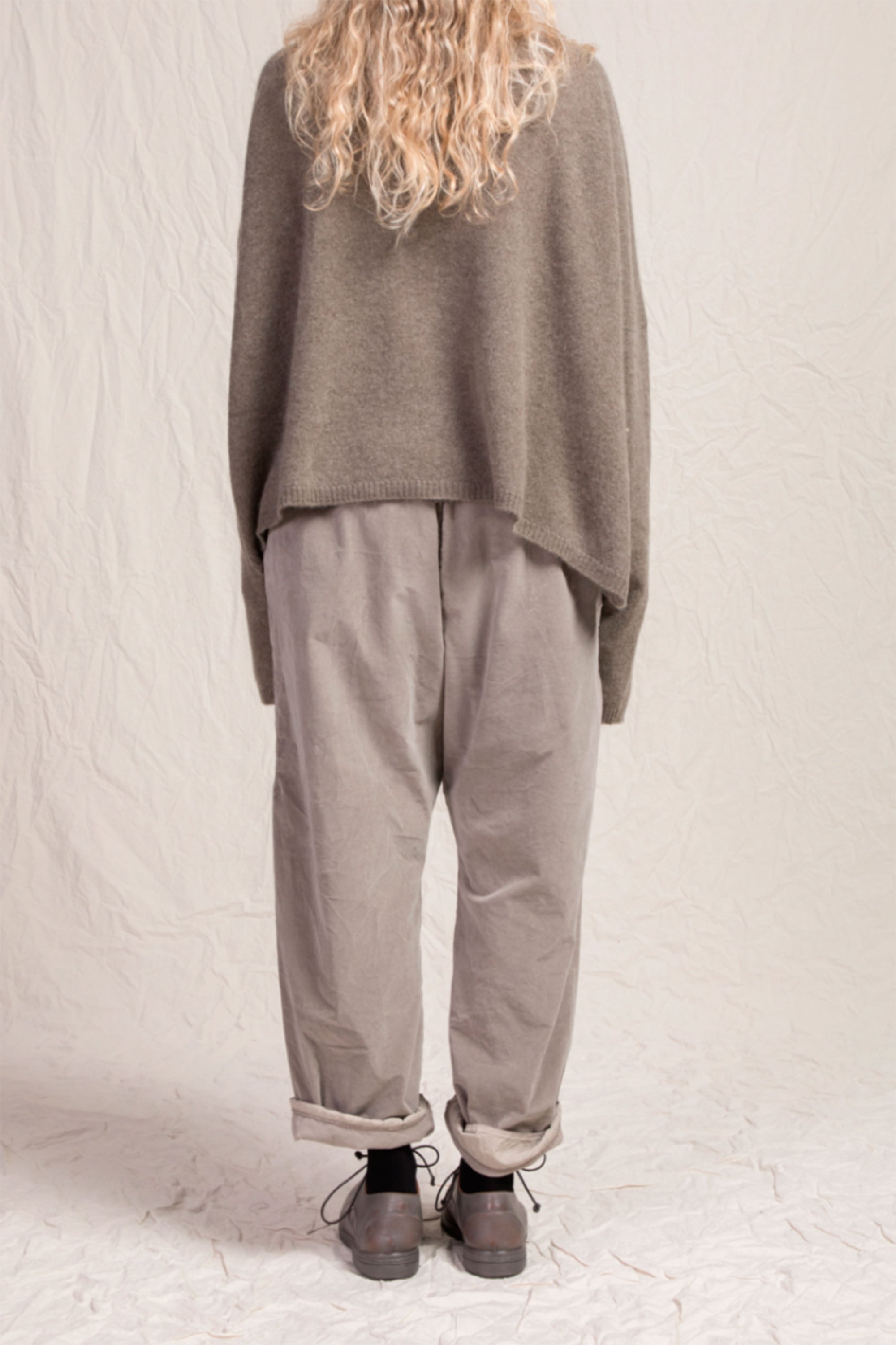 trousers braghe velvet marron glace