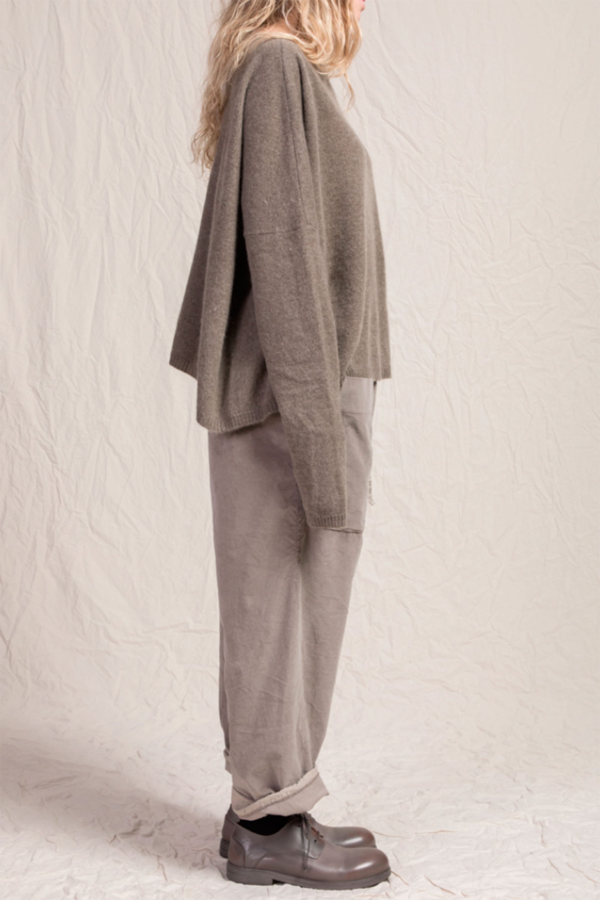 trousers braghe velvet marron glace