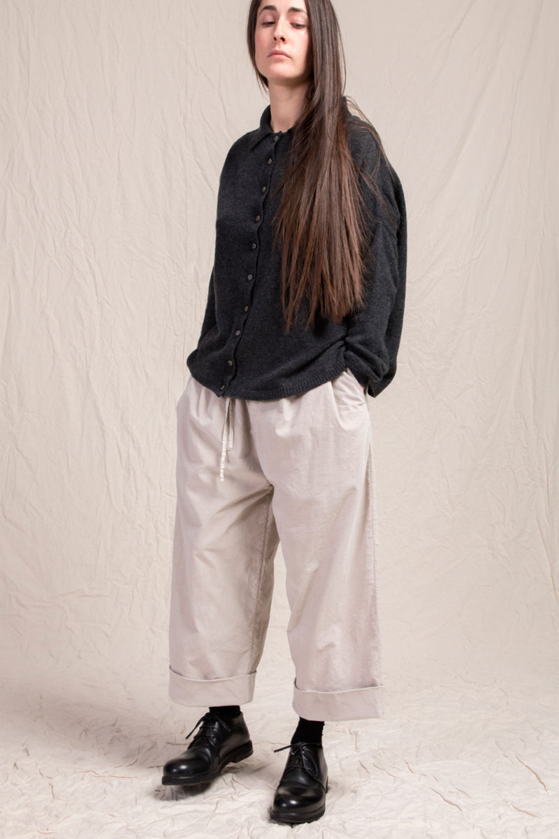trousers bragoni velvet oatmeal