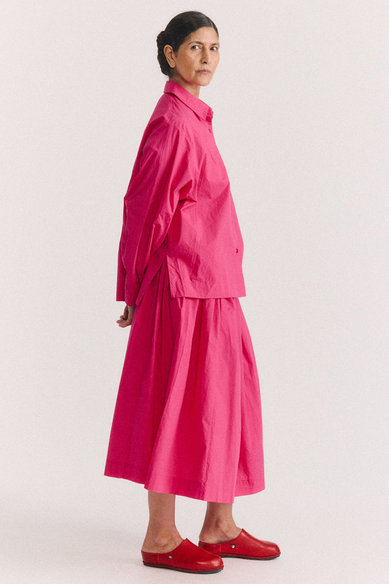 simple rideaux skirt light cotton shock