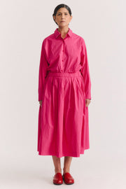simple rideaux skirt light cotton shock