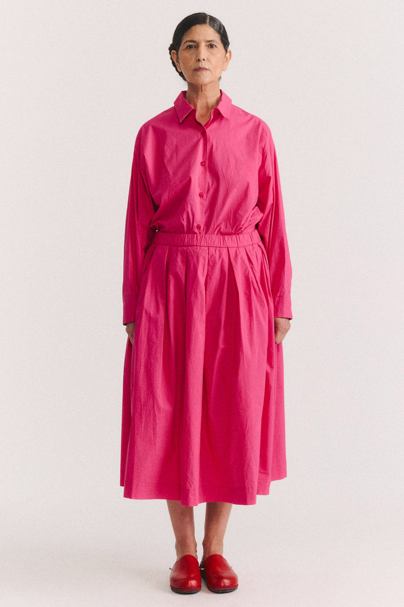 simple rideaux skirt light cotton shock