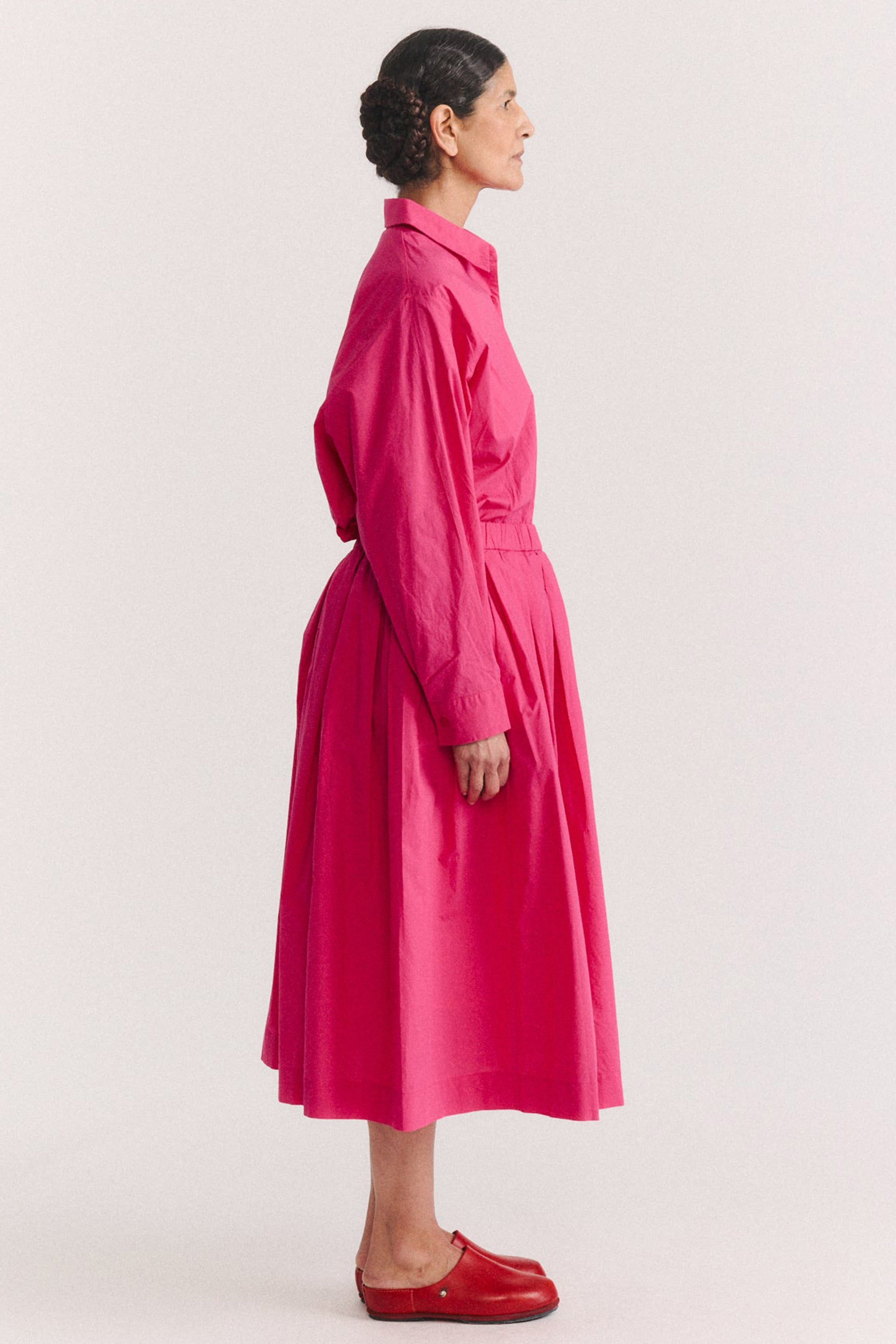 simple rideaux skirt light cotton shock