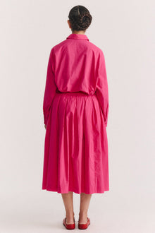 simple rideaux skirt light cotton shock