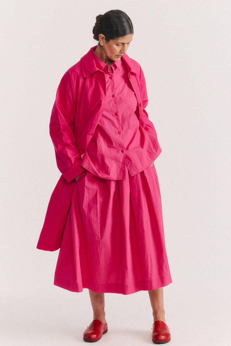 simple rideaux skirt light cotton shock