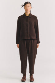 pwet jacket wool cashmere brown check