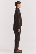 pwet jacket wool cashmere brown check