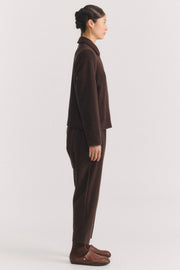 pwet jacket wool cashmere brown check