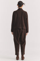 zwag pant wool cashmere brown check